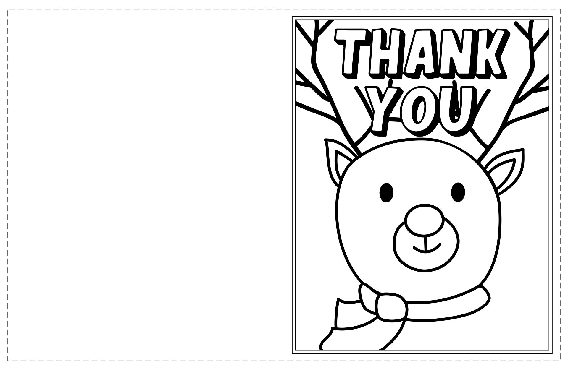 Thank You Cards Kids Can Color