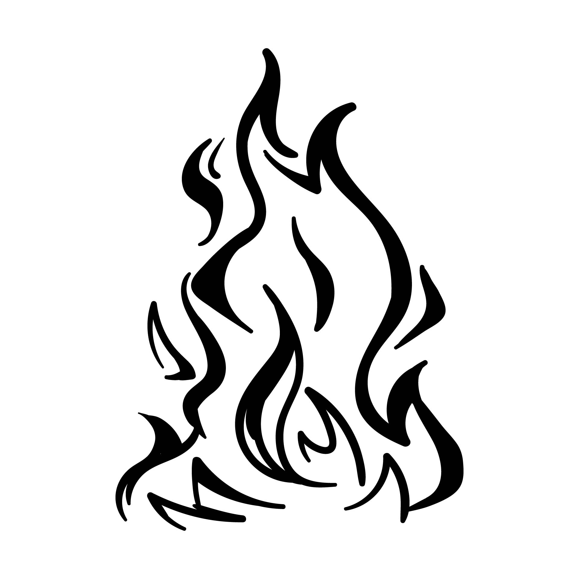 Fire Flames Stencils Templates.