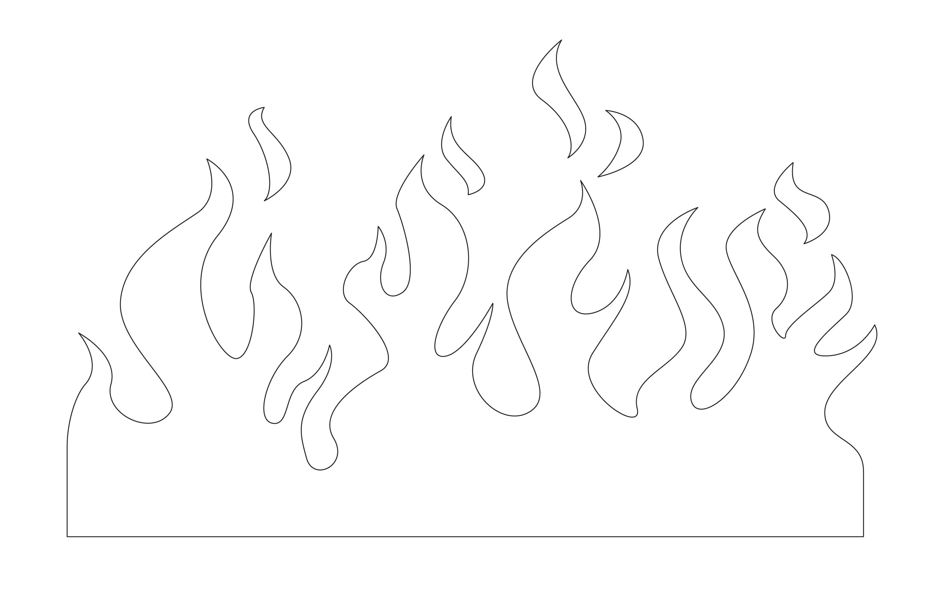 Printable Flame Template