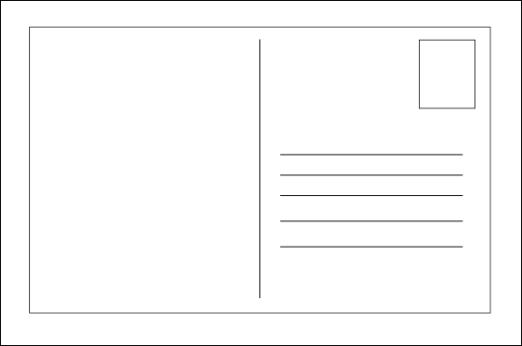2 Best Images of Free Blank Printable Postcards Templates - Printable ...