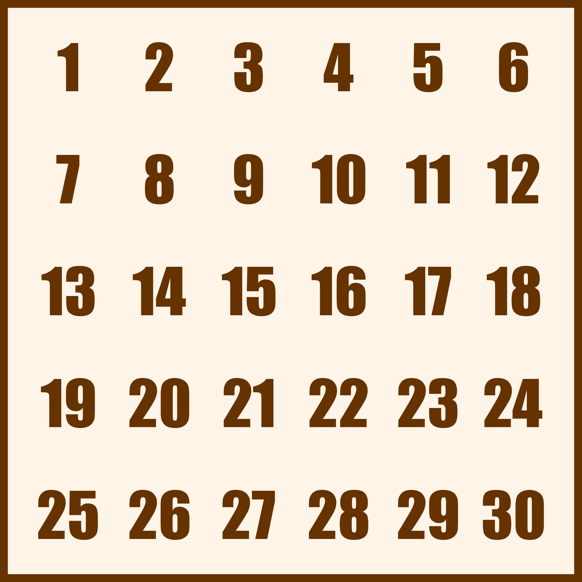 10 Best Printable Numbers From 1 30 Printablee Com 10 Best Printable Numbers From 1 30 Printablee Com