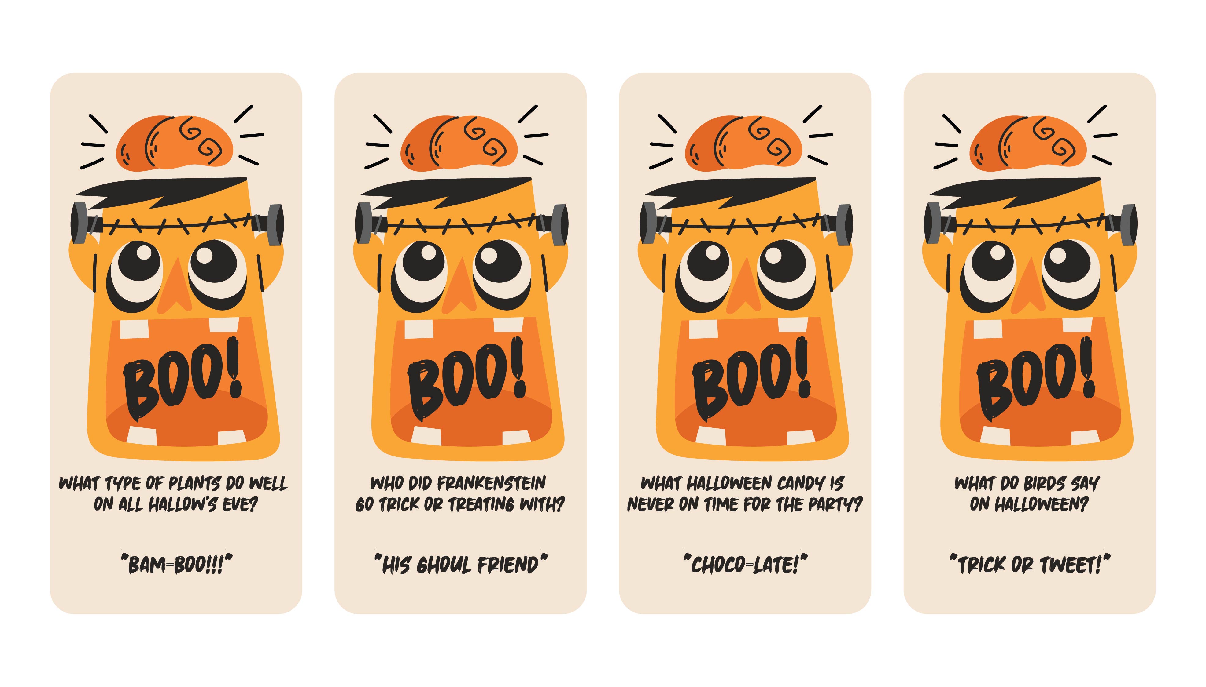 Halloween Jokes Printable Bookmarks