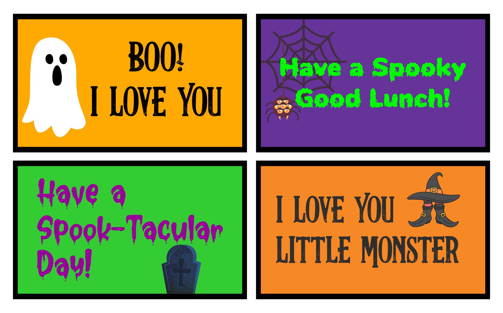 Halloween Lunch Box Printables