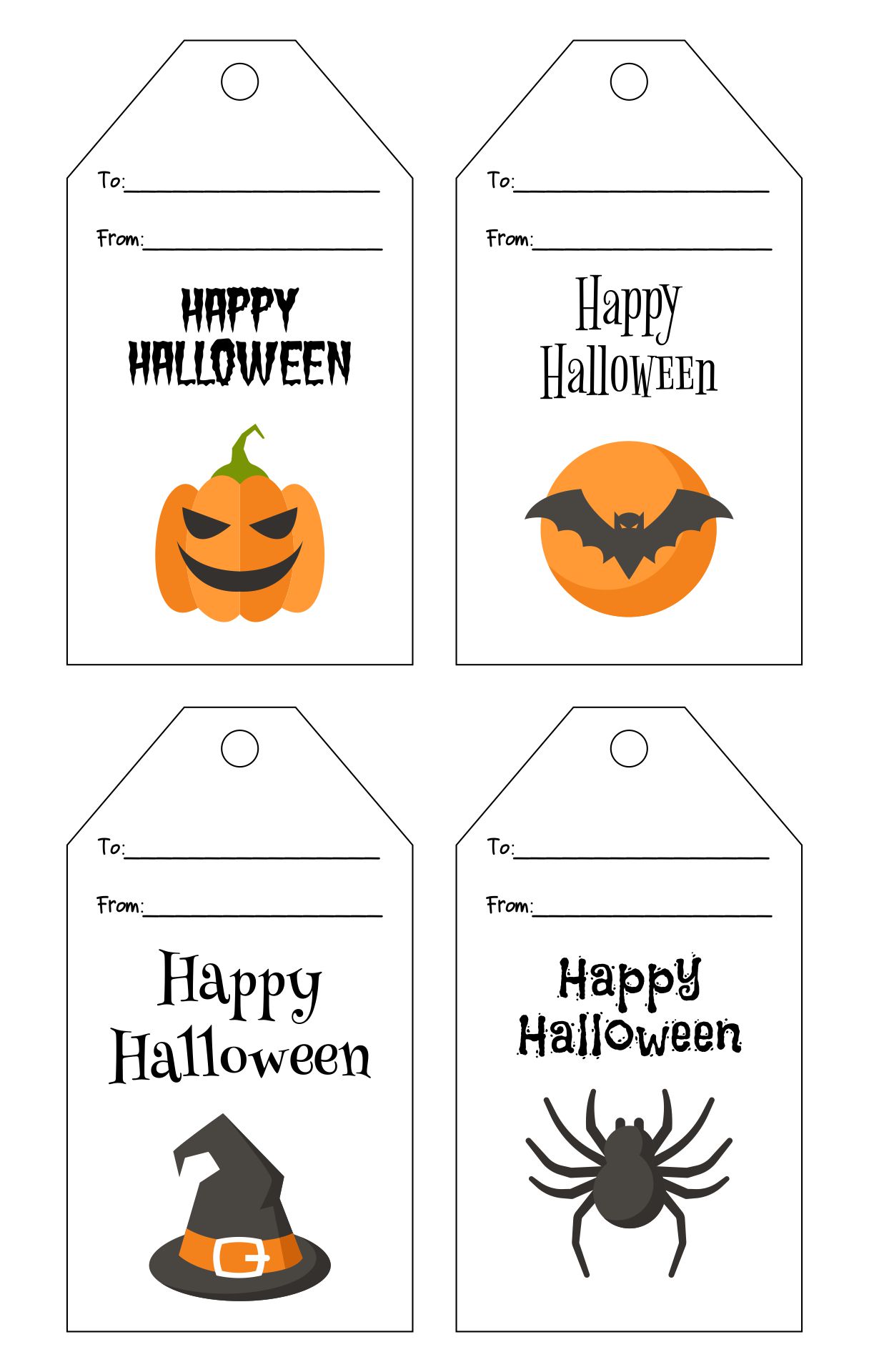 Free Happy Halloween Printable Tags