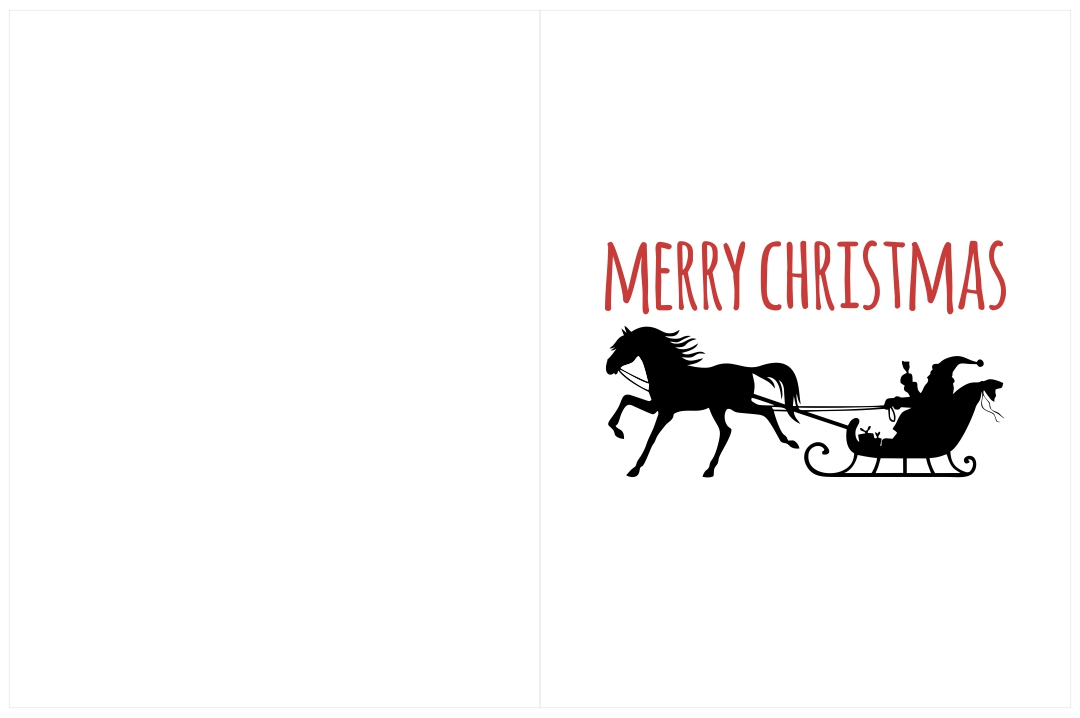 Horse Christmas Cards Printable