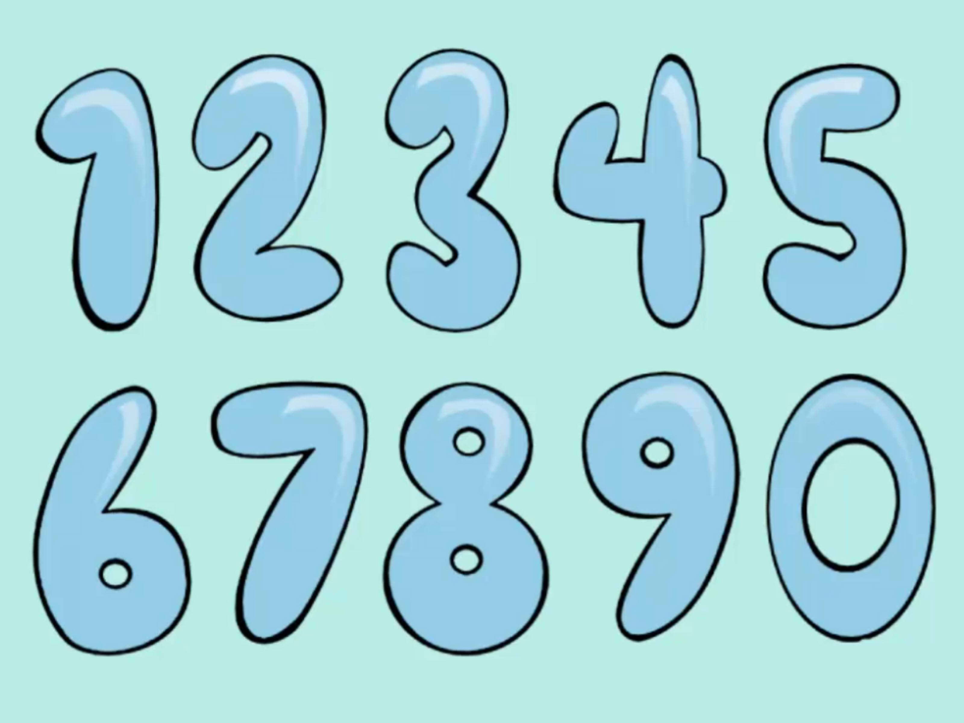 Printable Bubble Numbers - Printable World Holiday