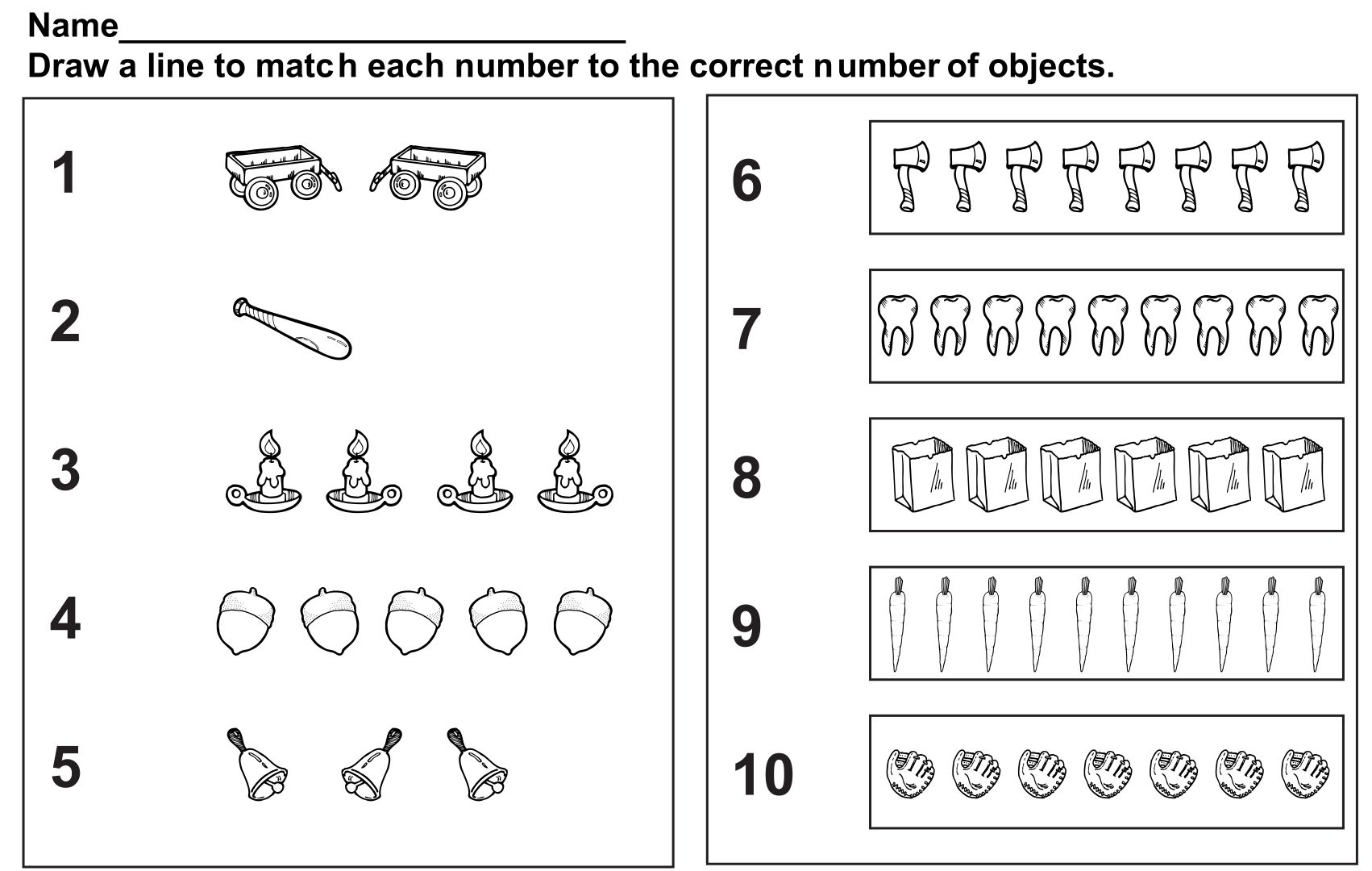 Kindergarten Number Practice