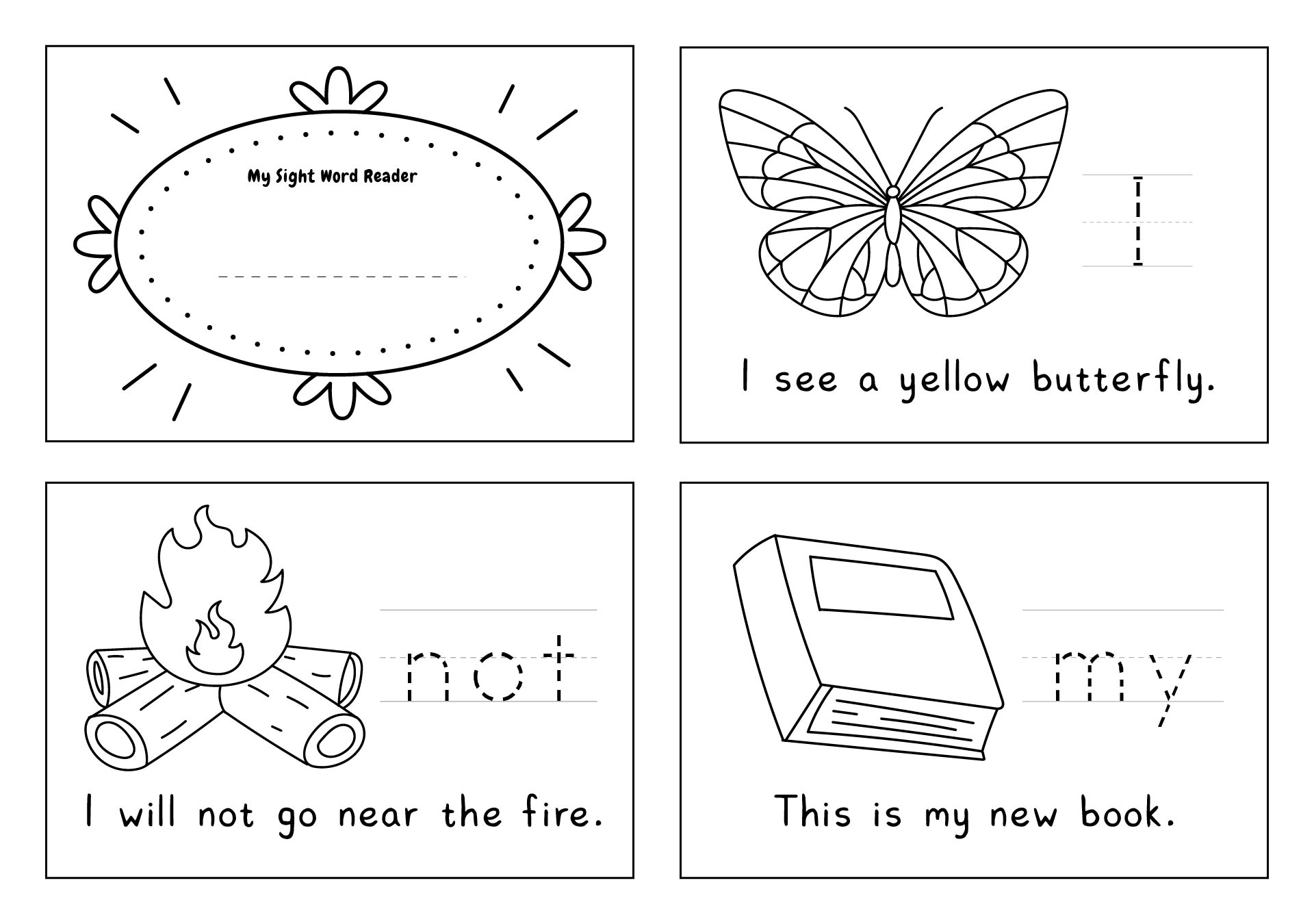 Kindergarten Sight Words Printable Books