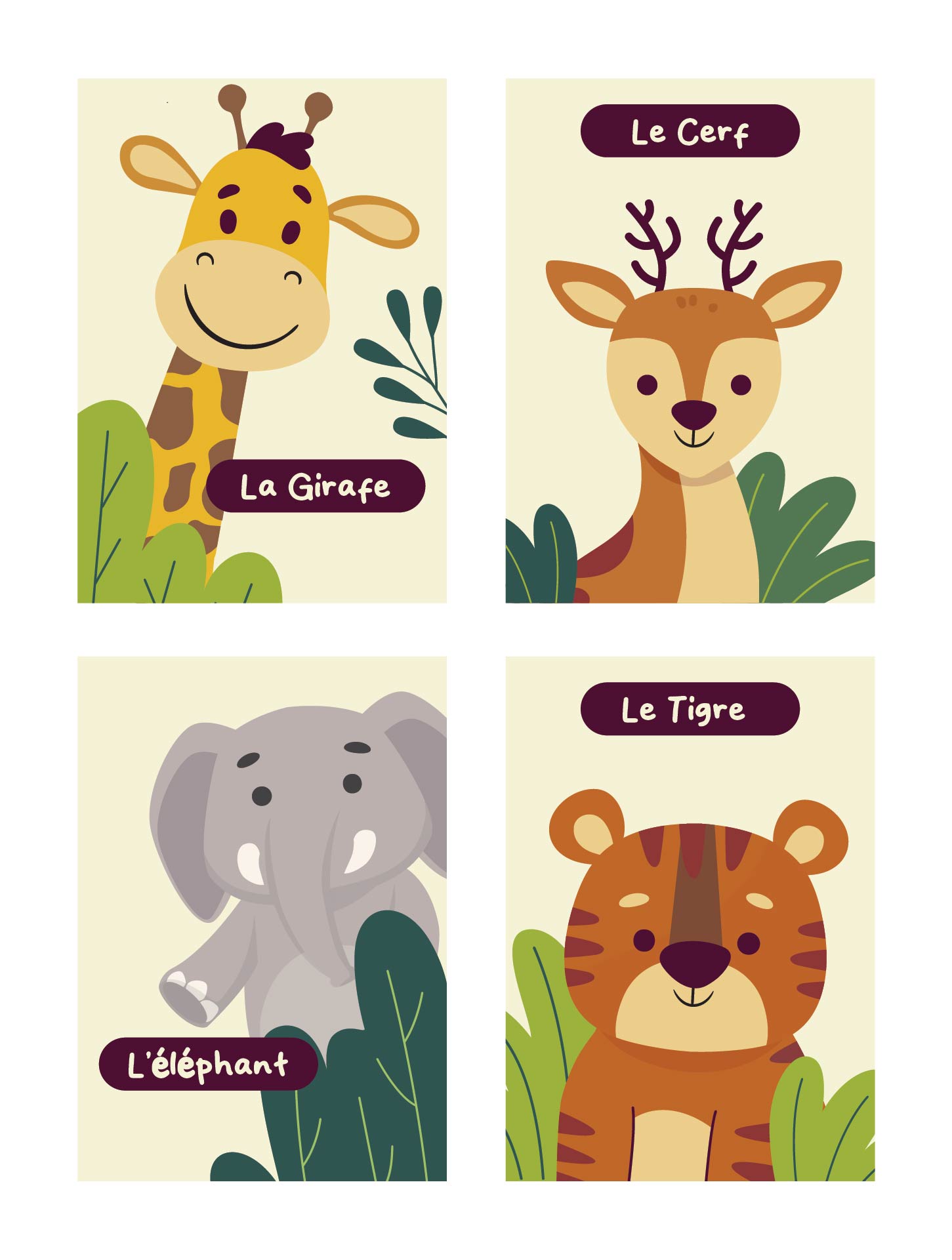 Printable French Flash Cards