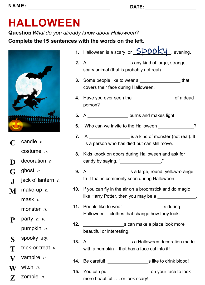 Printable Halloween Trivia Games