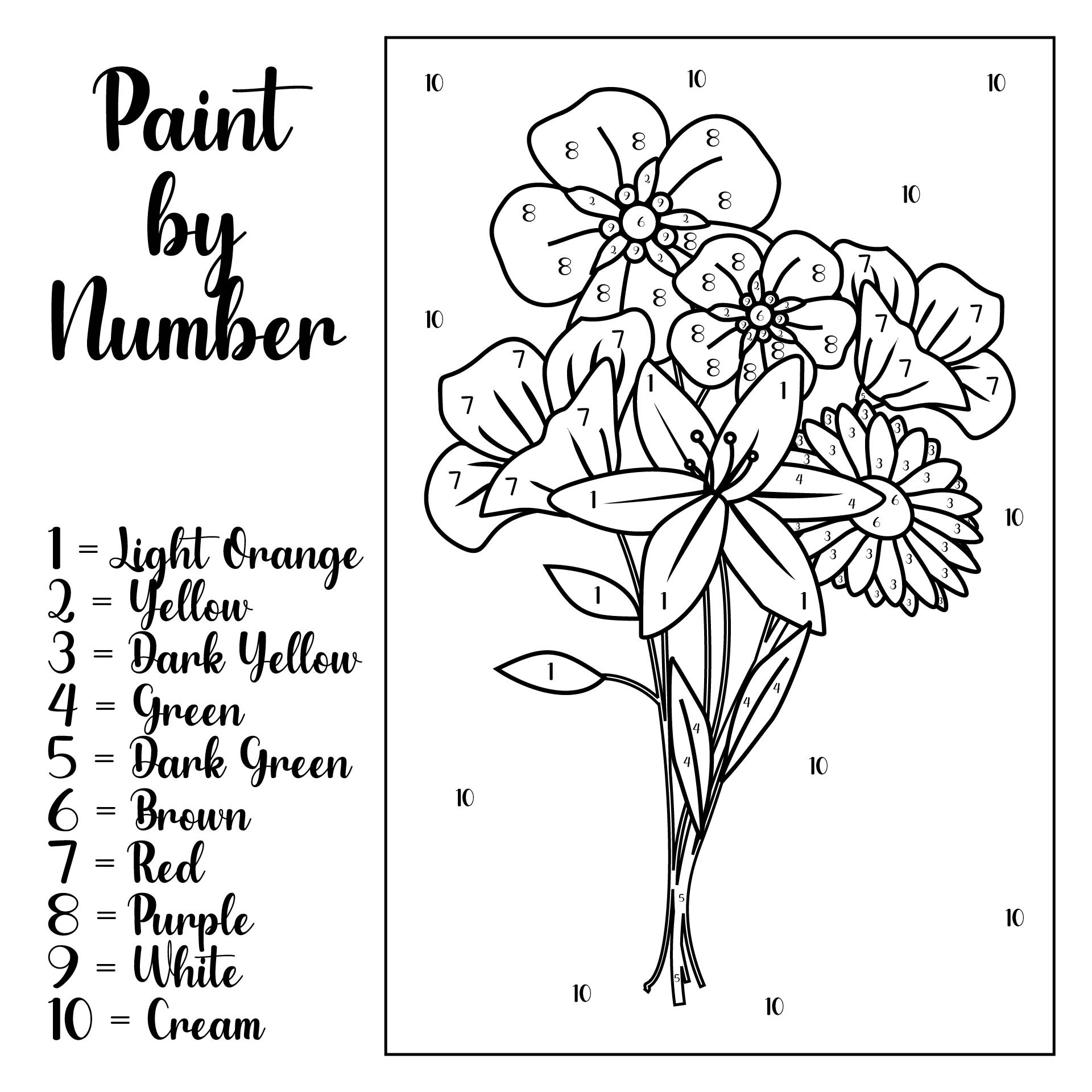 Printable Paint by Number