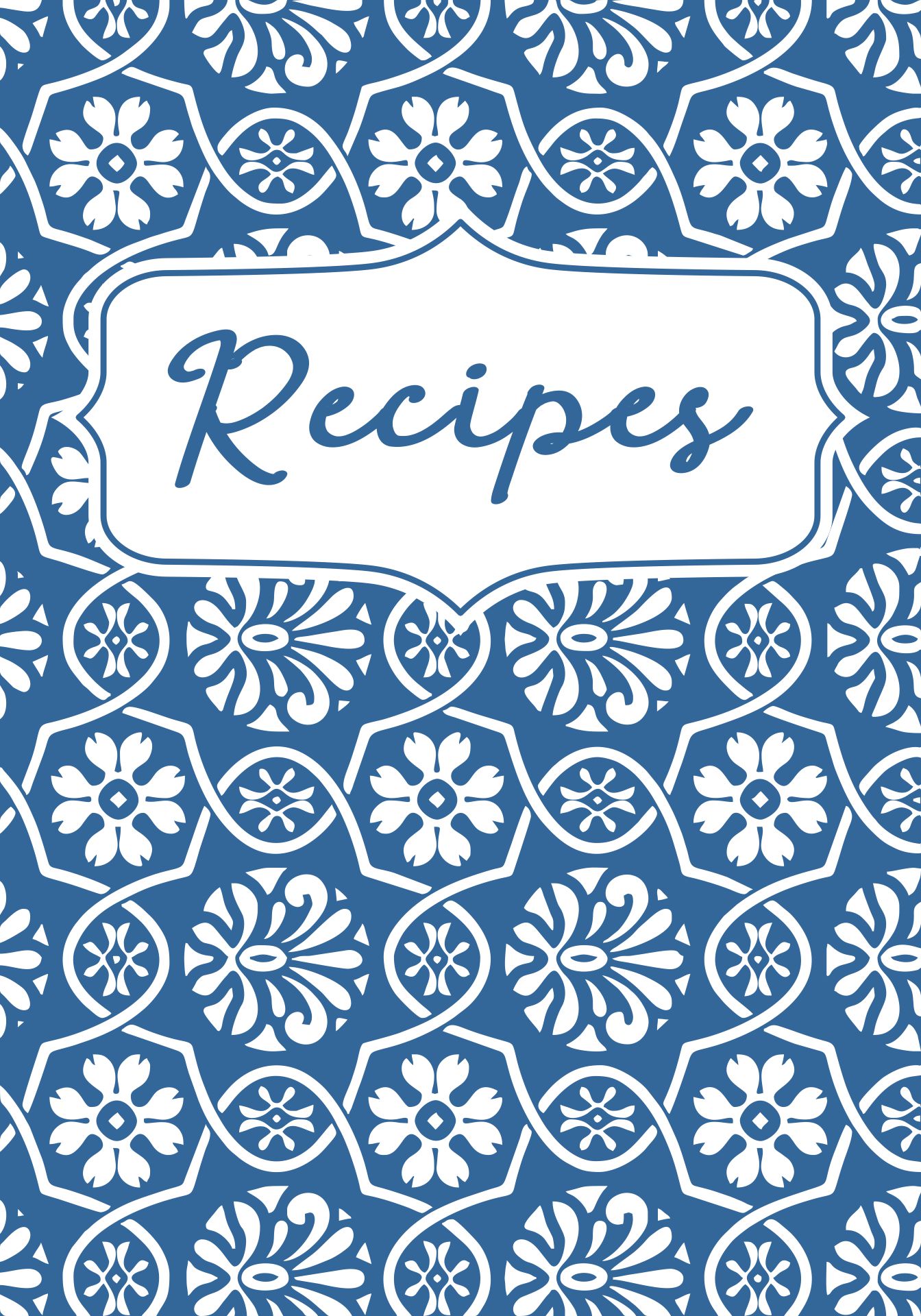 Free Printable Recipe Book Cover Template