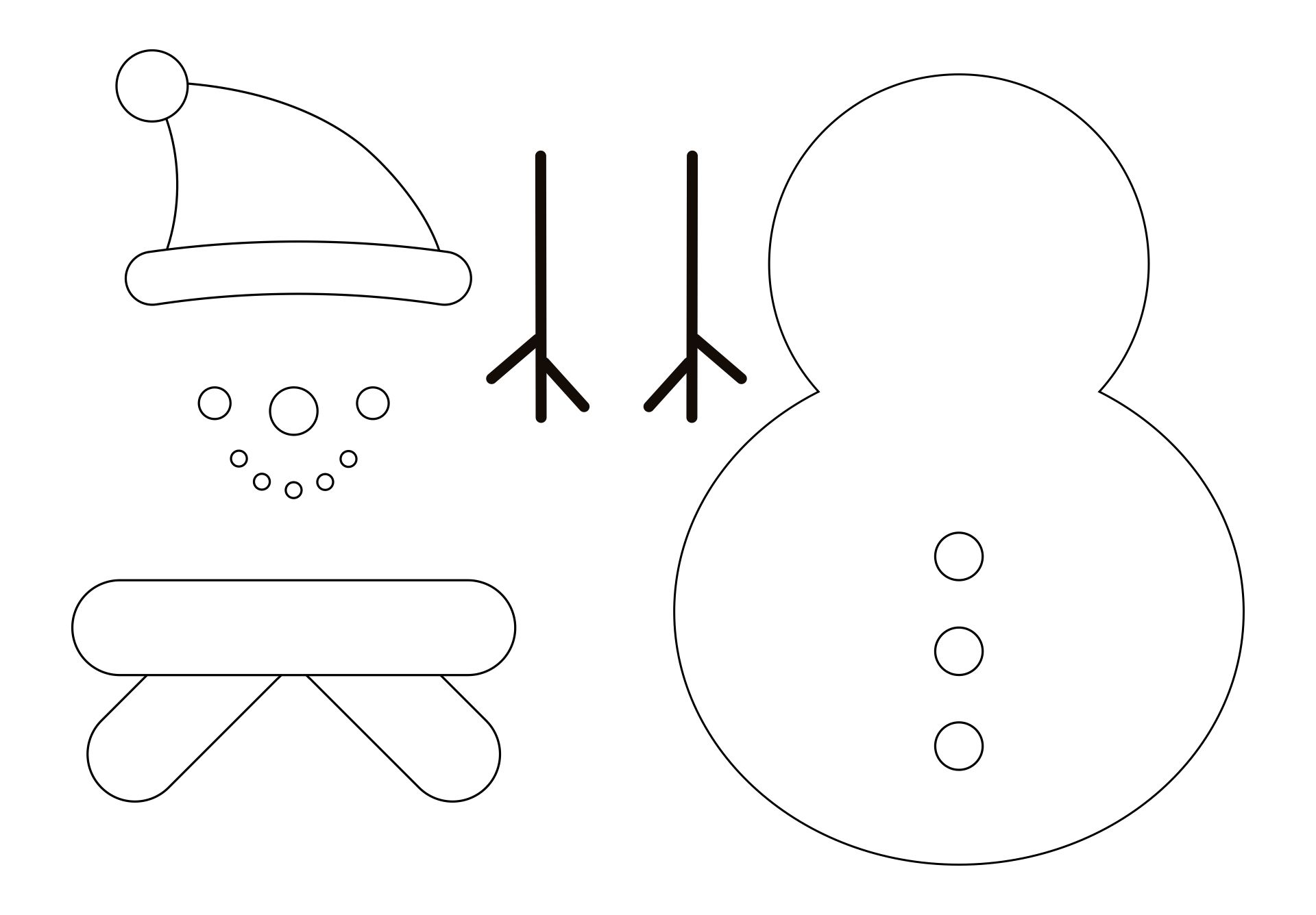 6 Best Printable Snowman Cut Out Pattern Printablee