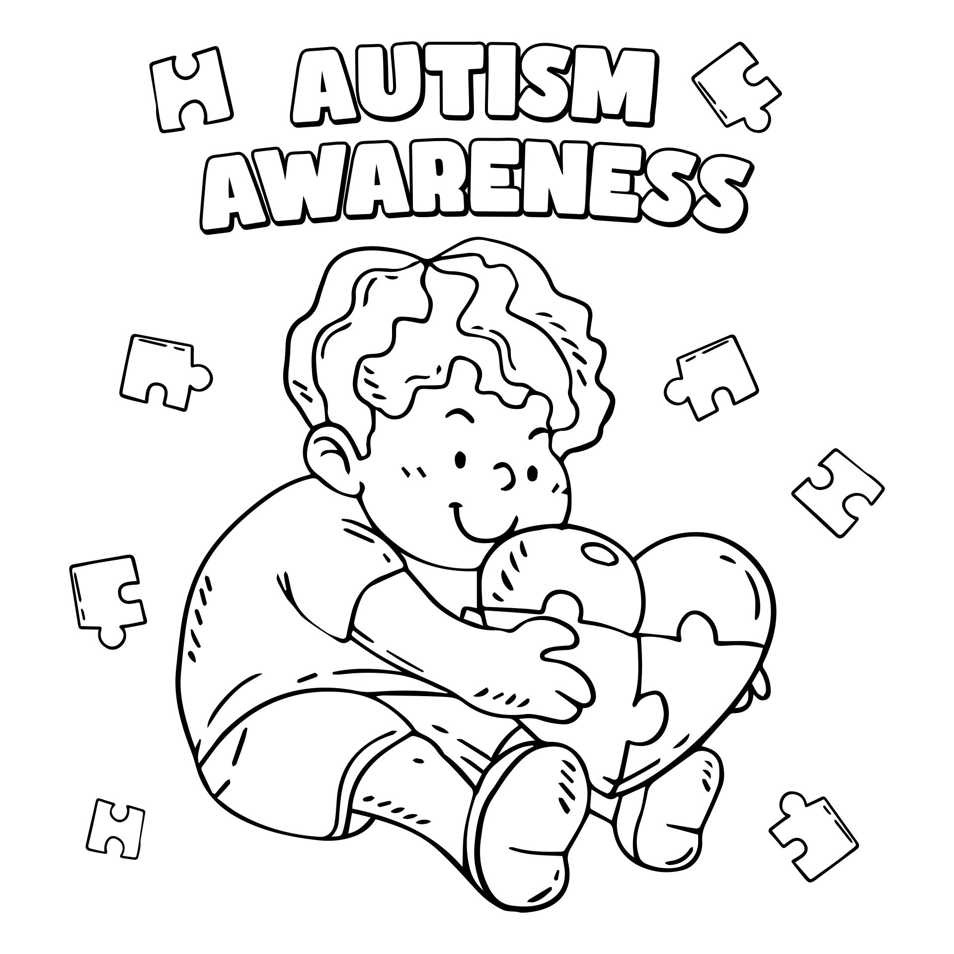 Autism Awareness Coloring Pages