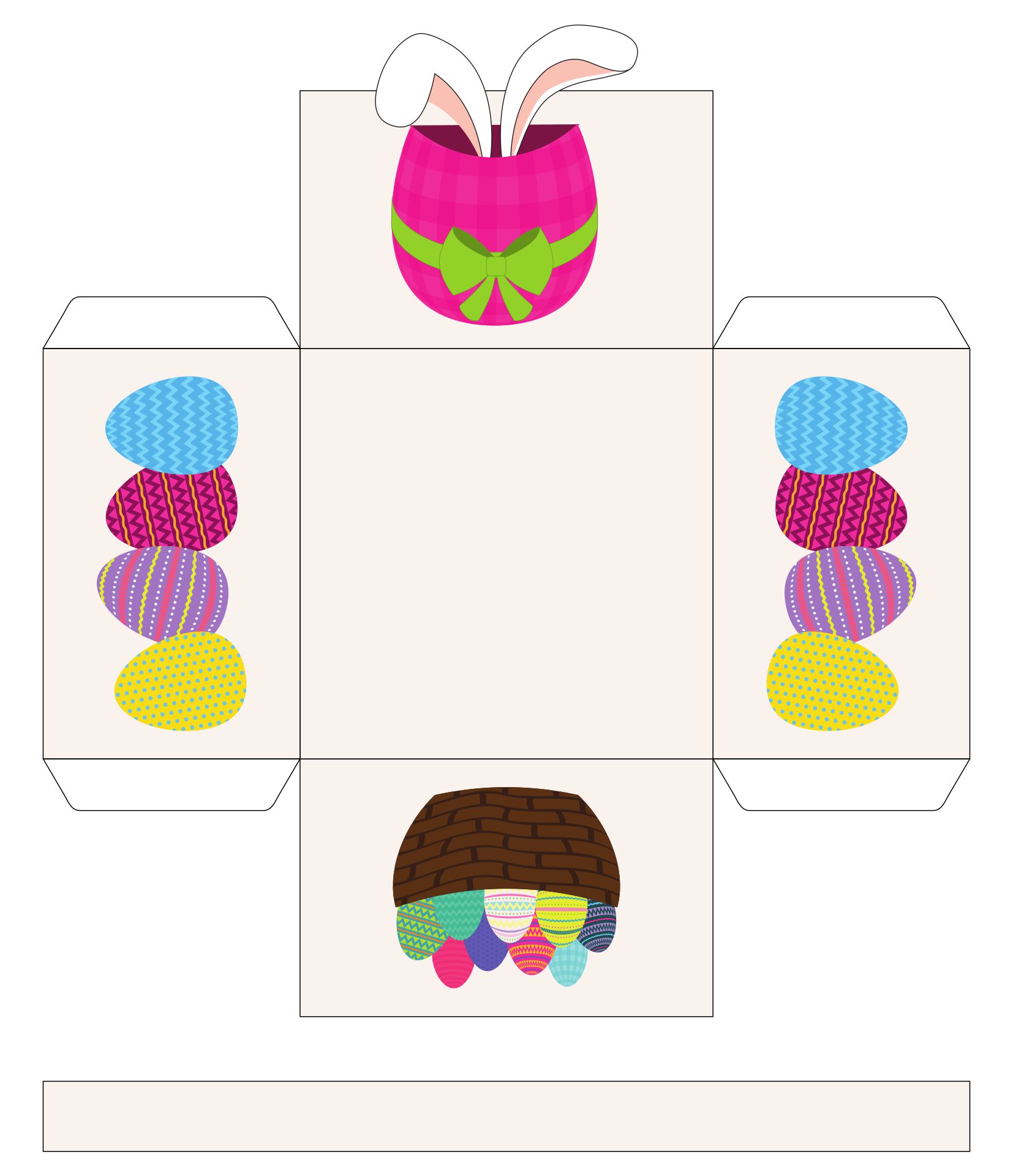 Easter Egg Basket Template Printable