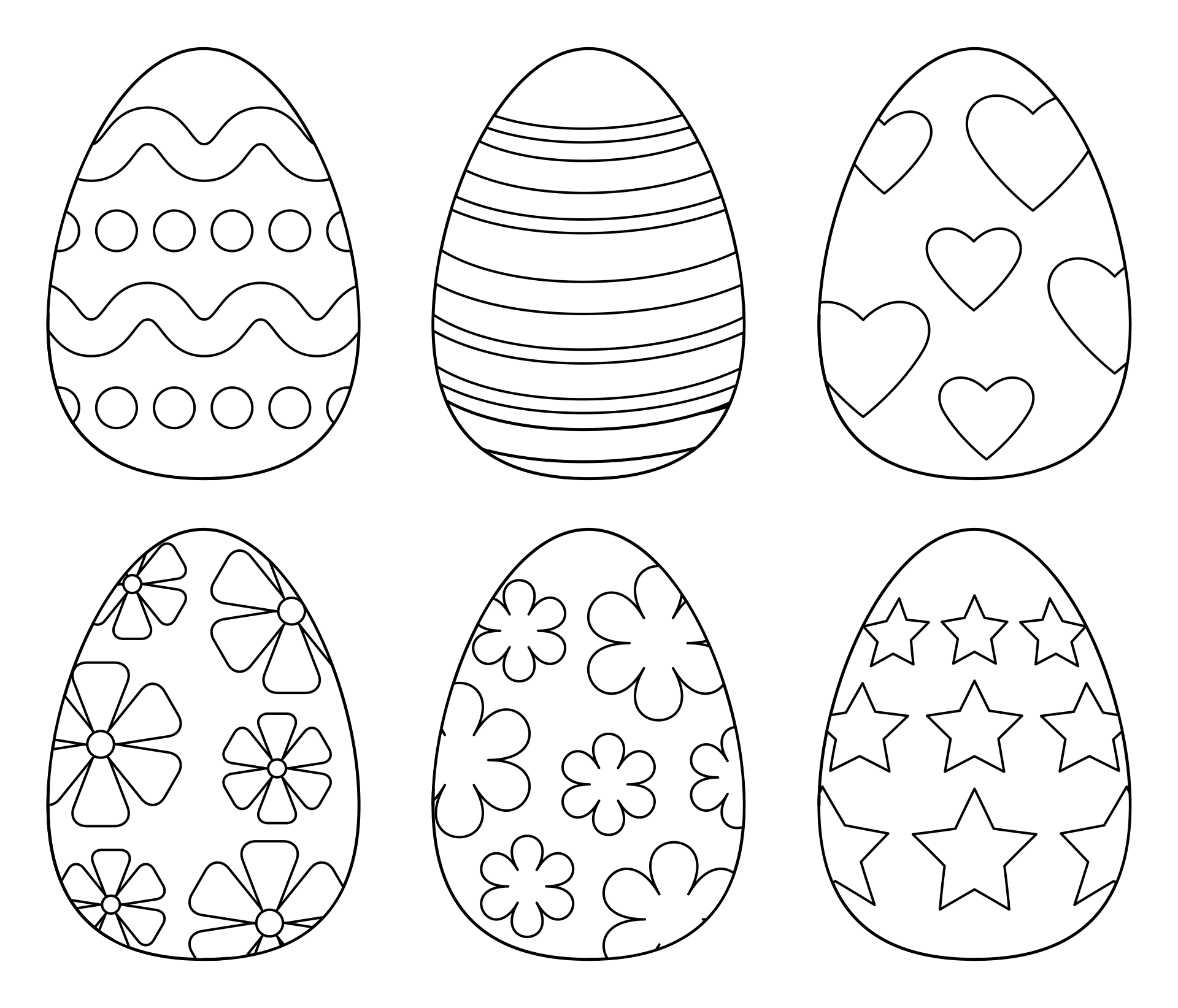 Easter Egg Cut Out Template to Print