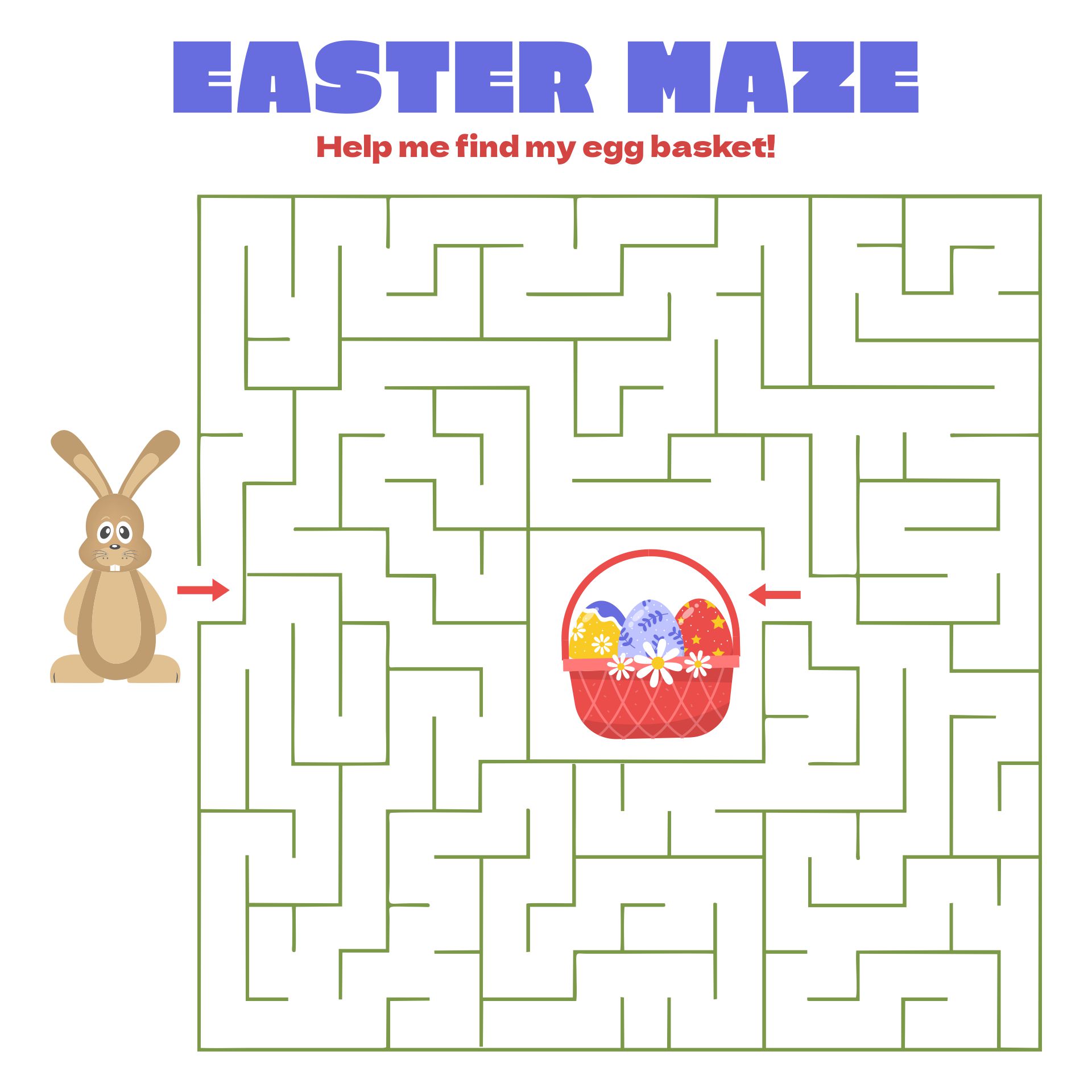 Easter Mazes Printables