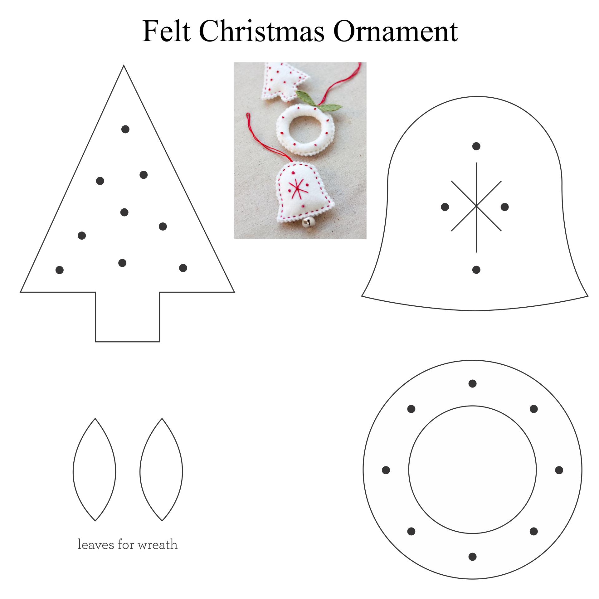 Felt Christmas Ornament Pattern