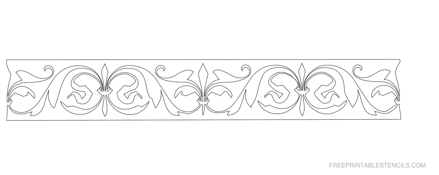 Free Printable Floral Border Stencil B Stencils Printables Free ...