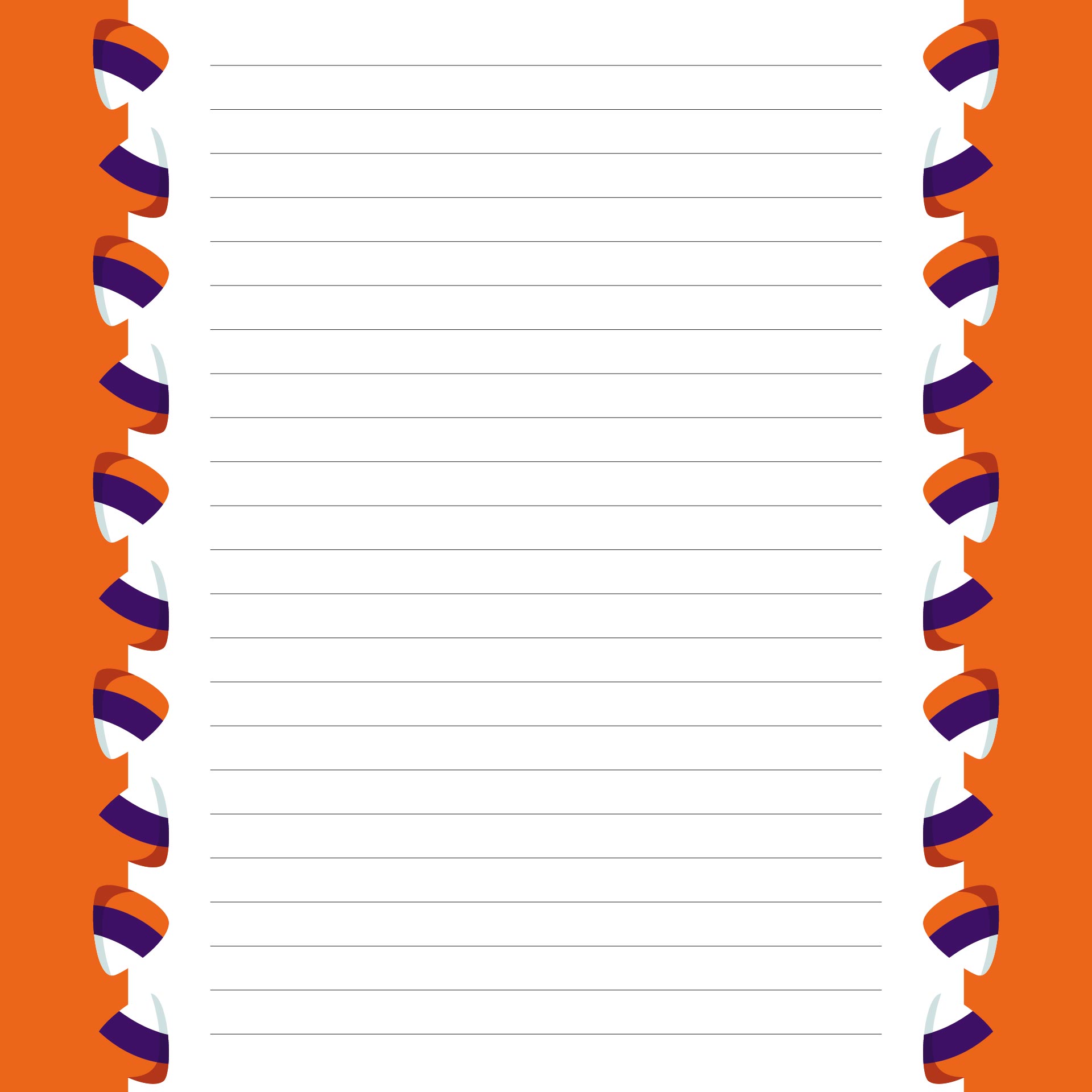 Printable Halloween Lined Writing Paper