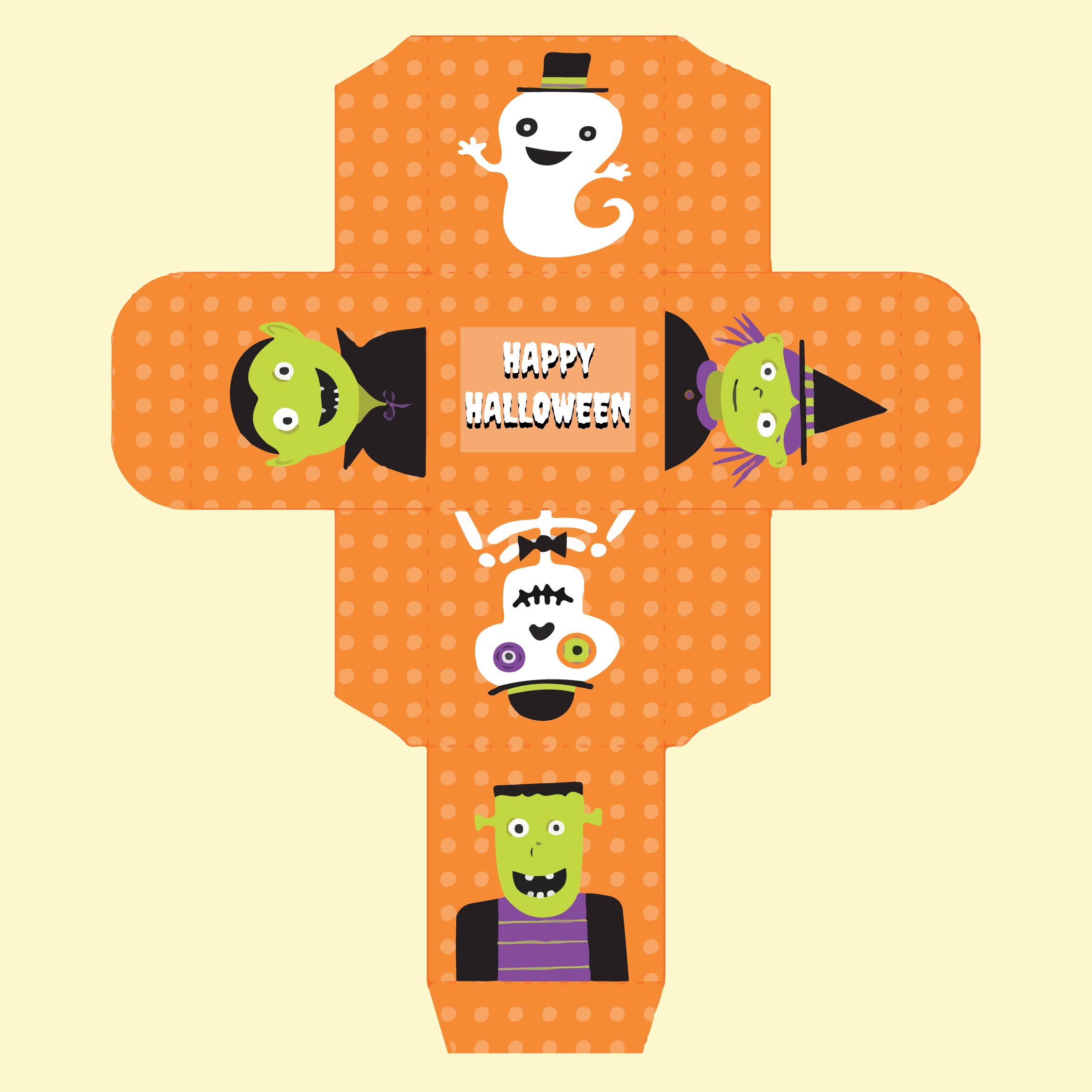 Make A Cute Halloween Gift Box With Our Free Printable Template Box
