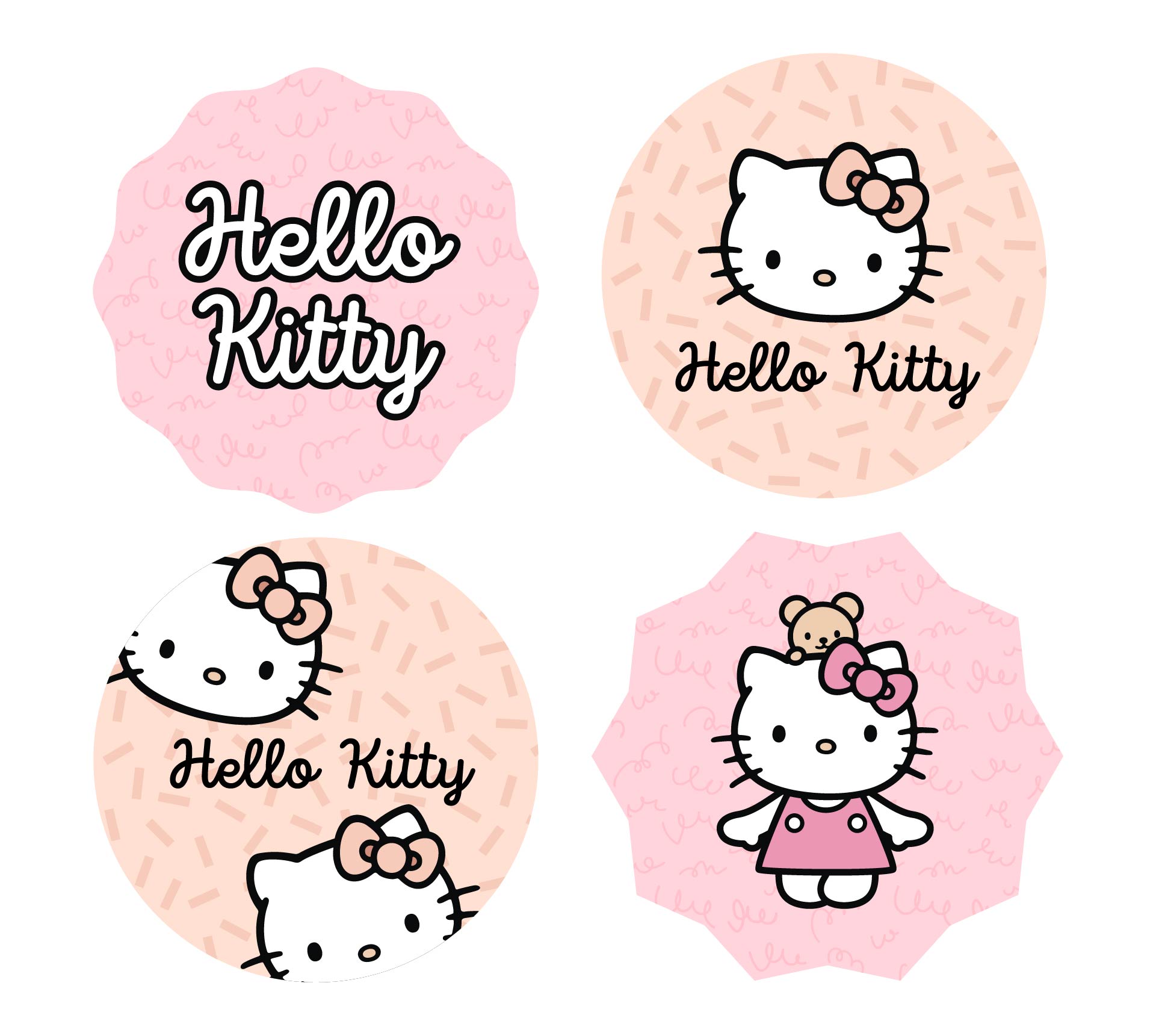 Printable Hello Kitty Cupcake Toppers