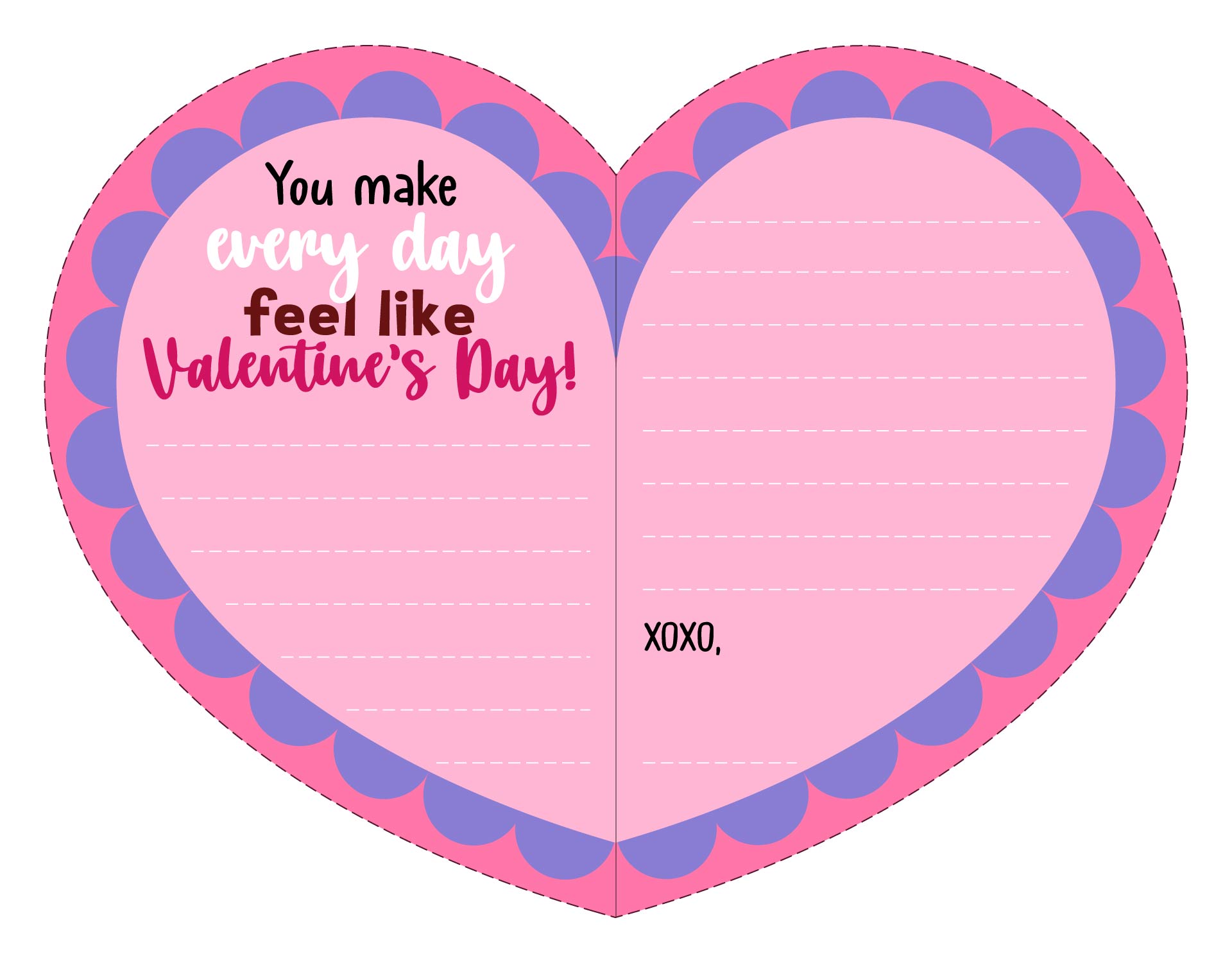  Printable Fold Valentine Cards
