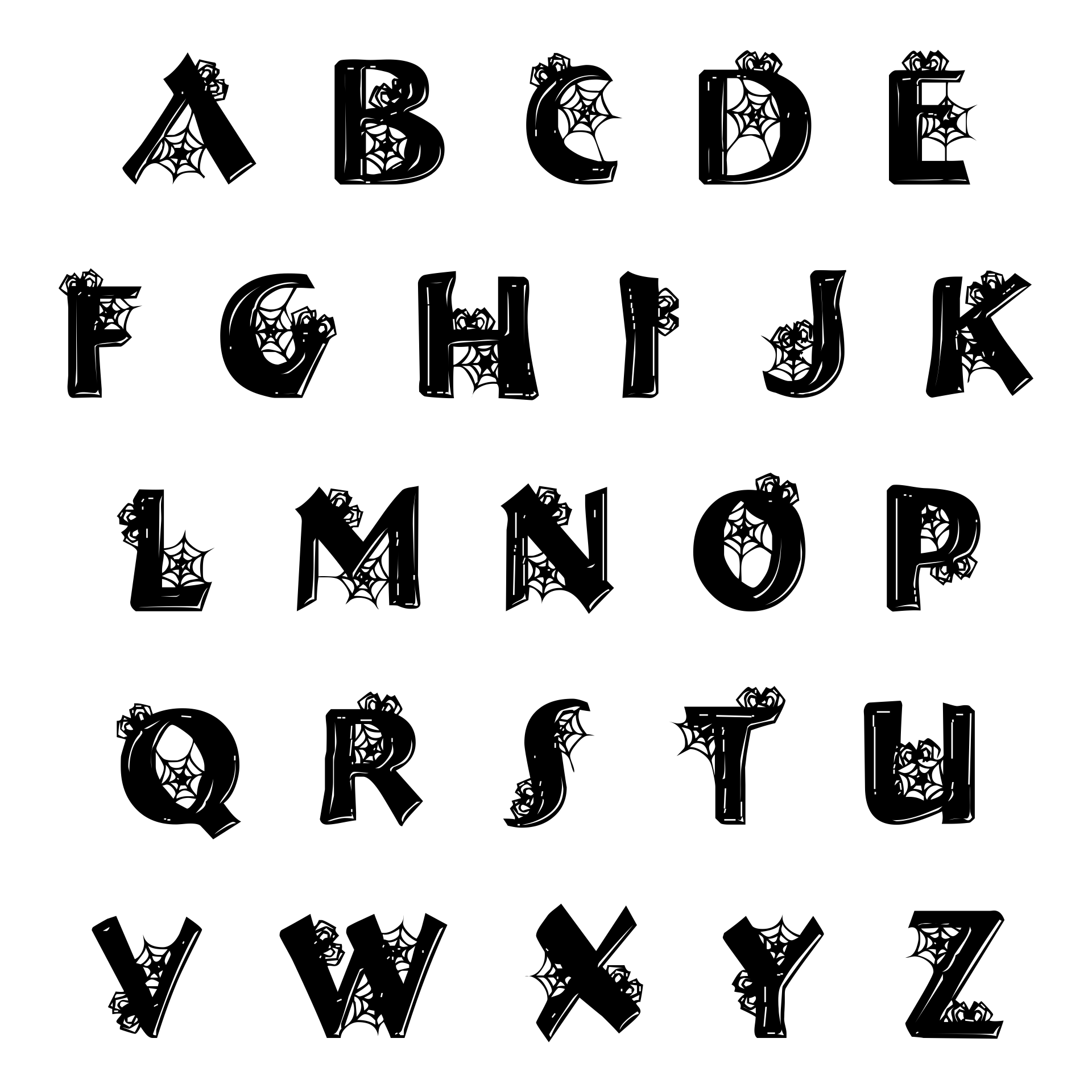 SVG Files Halloween Letters