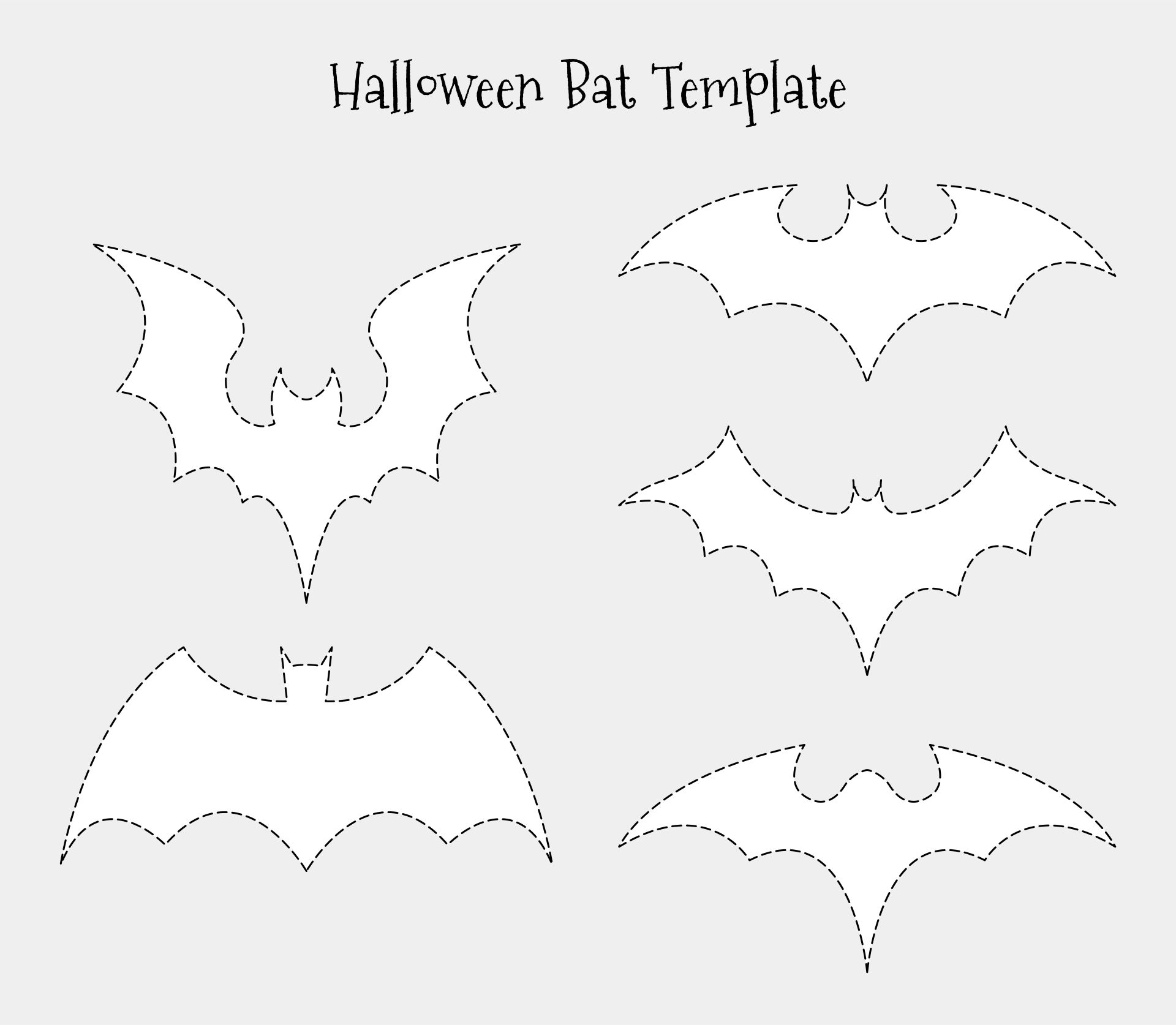 Halloween Bat Cut Out Templates