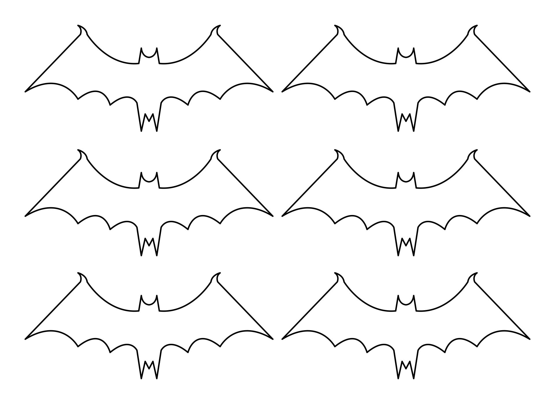 Large Printable Bat Templates