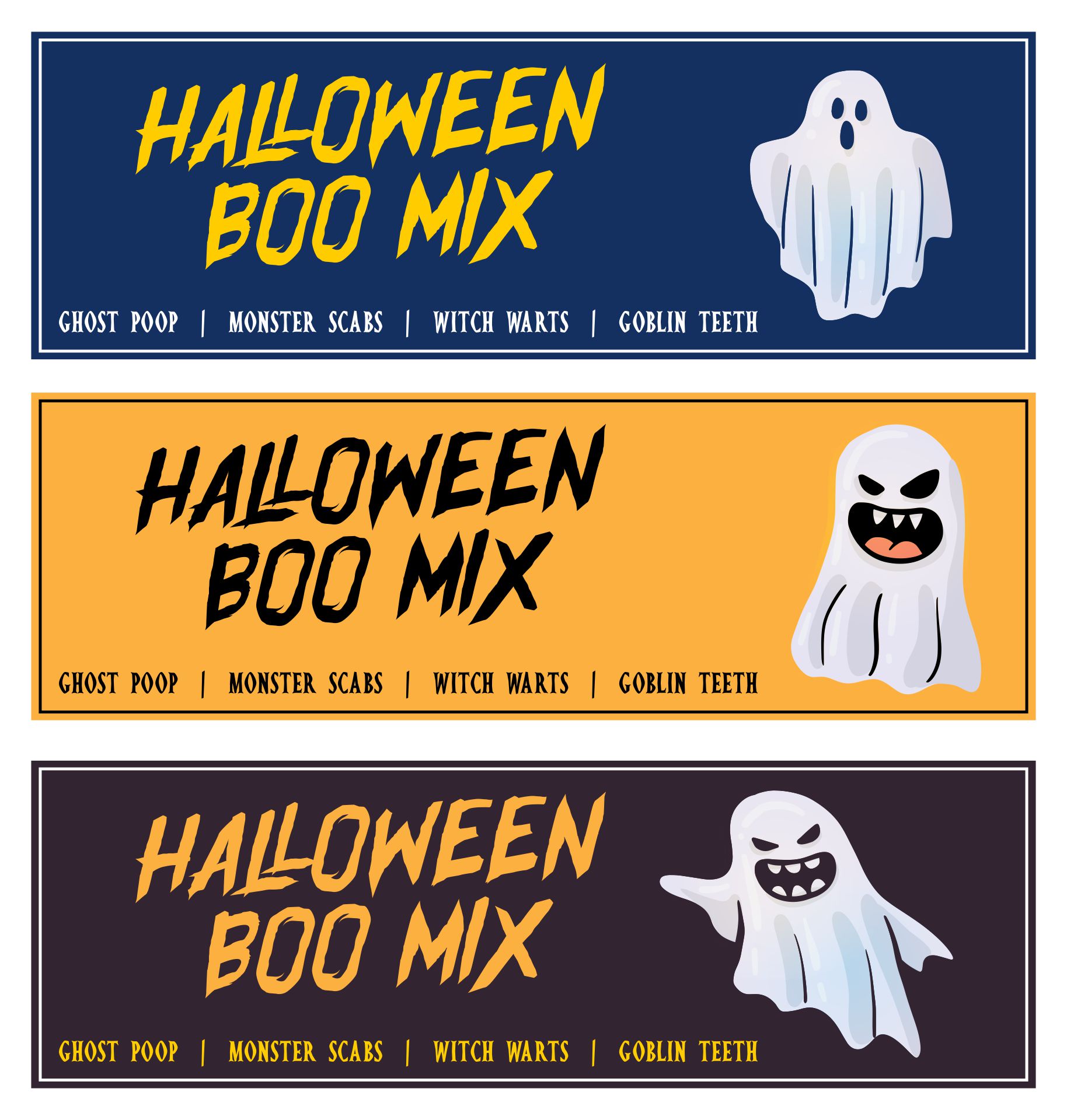 Halloween Boo Mix Printable