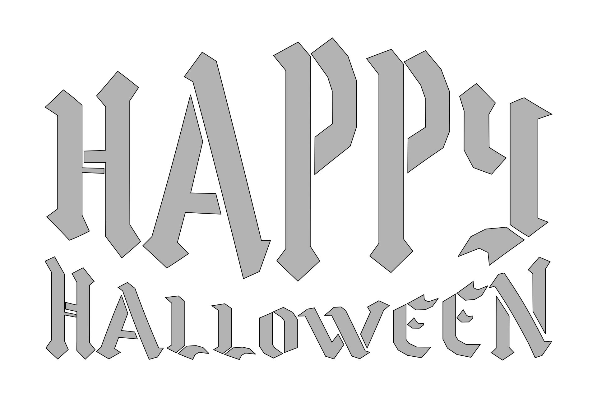 Printable Pumpkin Carving Letter Stencils