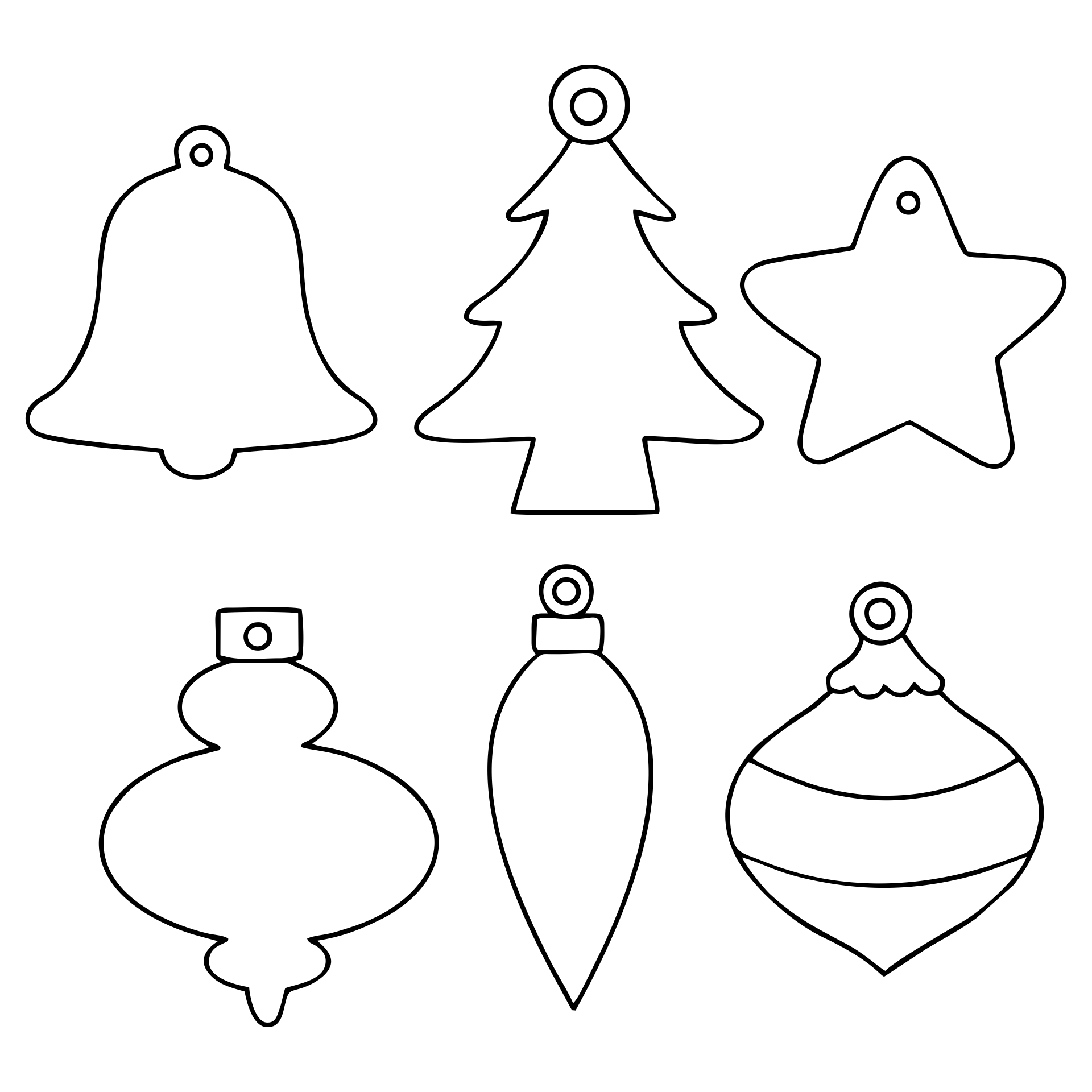 Christmas Ornament Shapes 15 Free PDF Printables Printablee