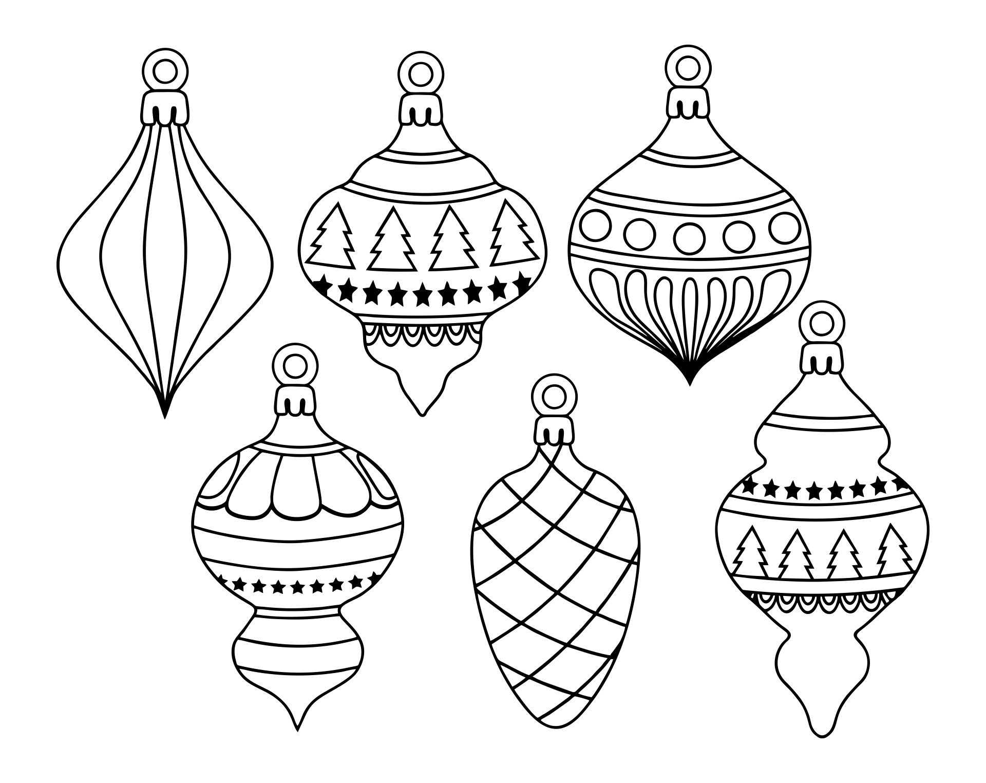 10 Best Christmas Printable Ornament Shapes - printablee.com