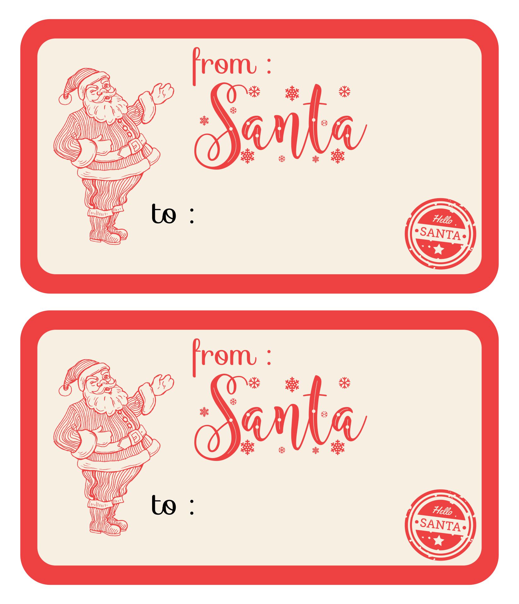 8 Best Personalized Christmas Tags Free Printable Printablee Com