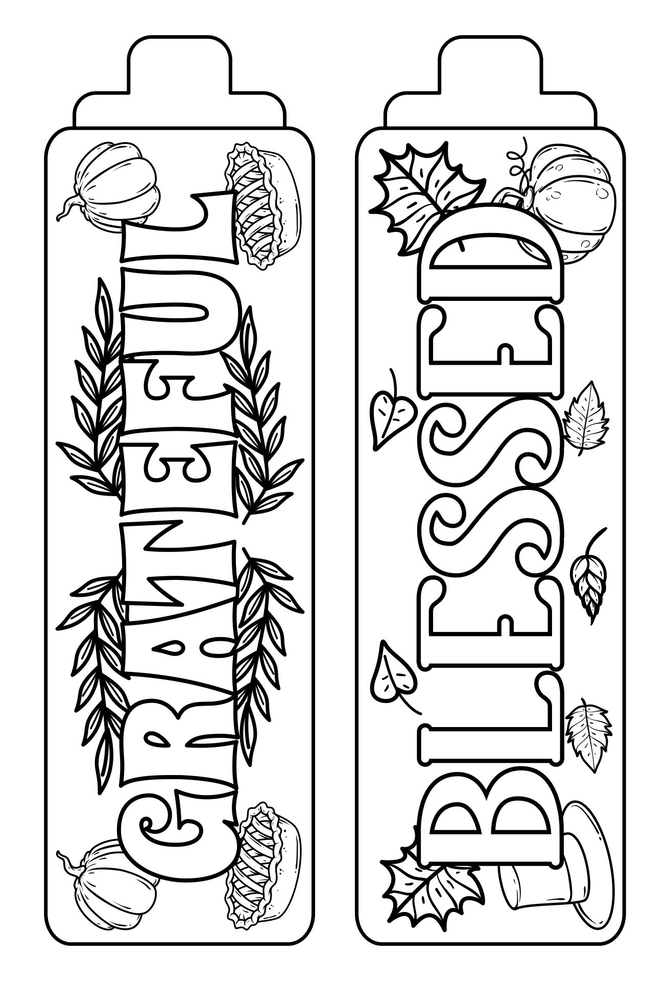 Printable Reading Bookmarks to Color