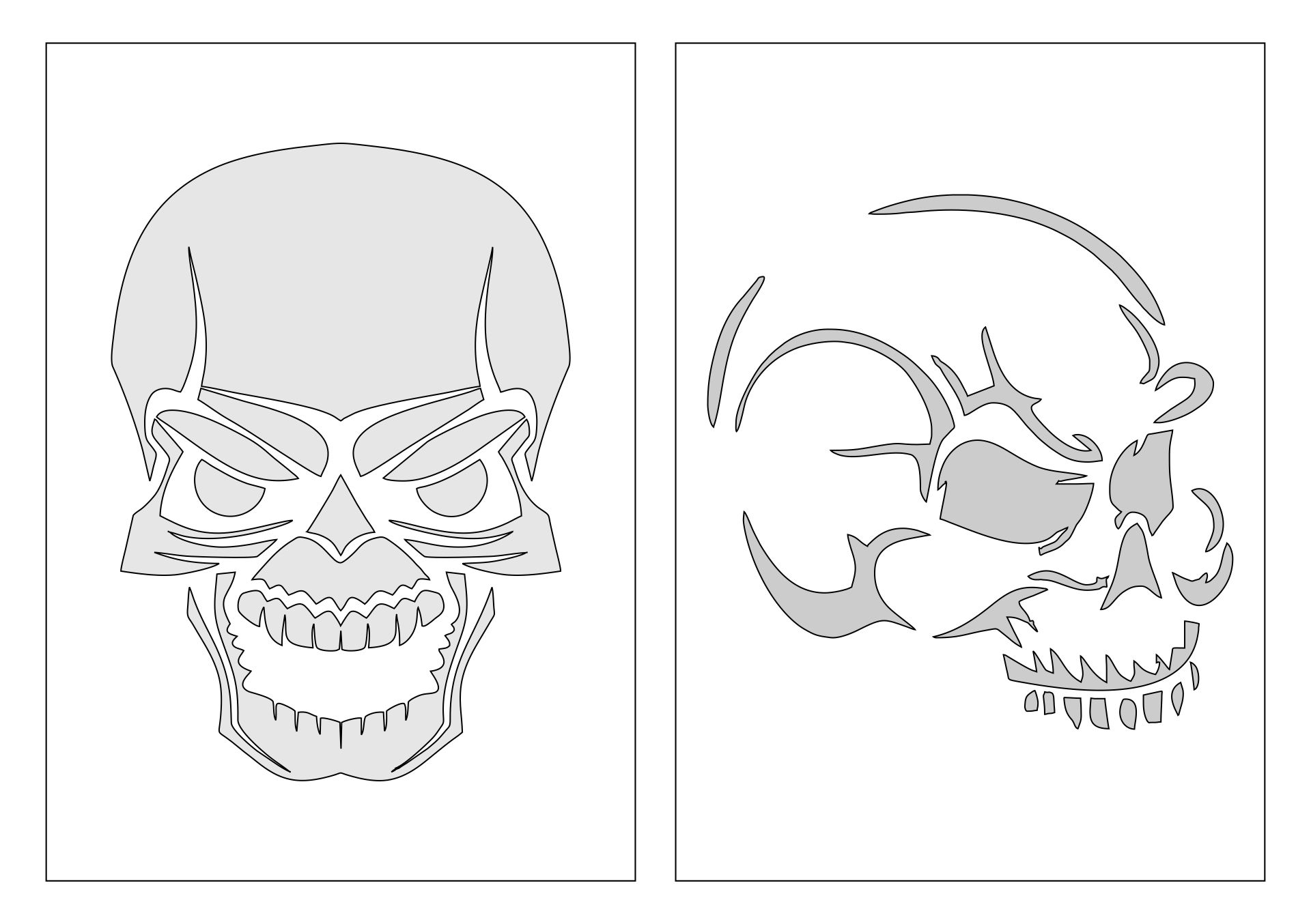 Pumpkin Templates Skull