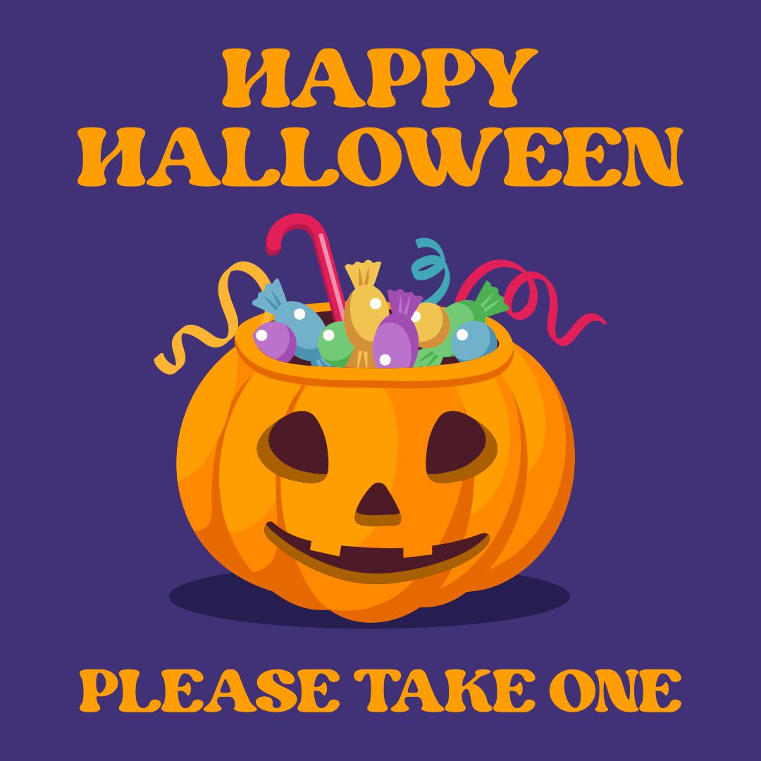 Trick or Treat Please Take One Sign