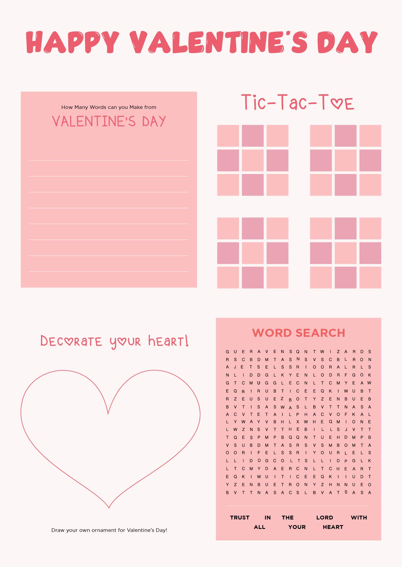Valentines Day Printable Activities