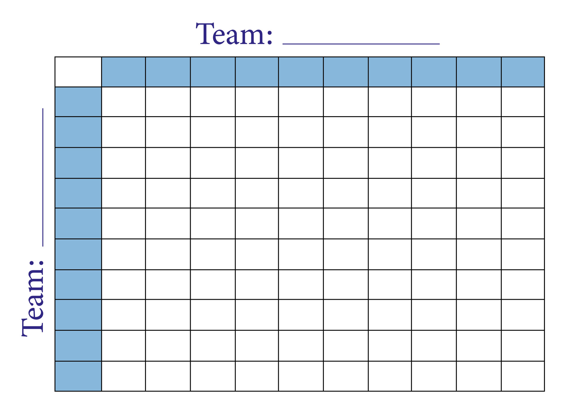 Charting Football Plays Templates