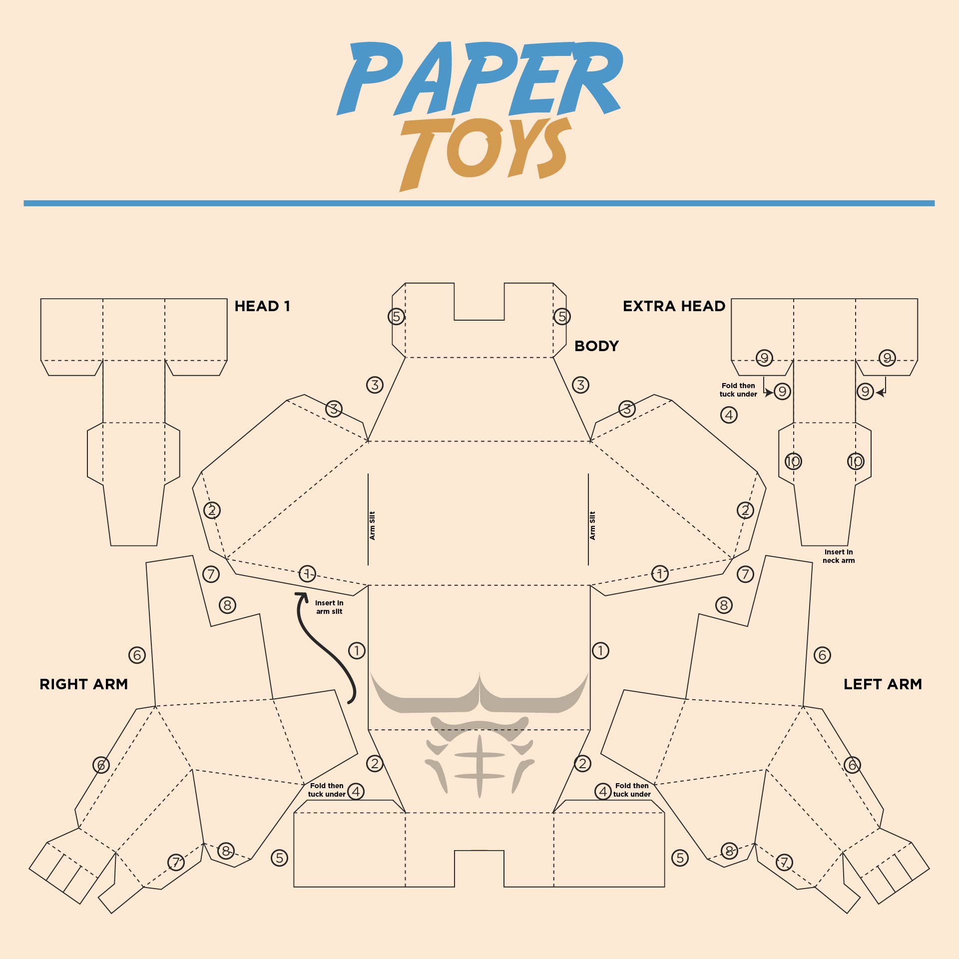 3D Paper People Templates