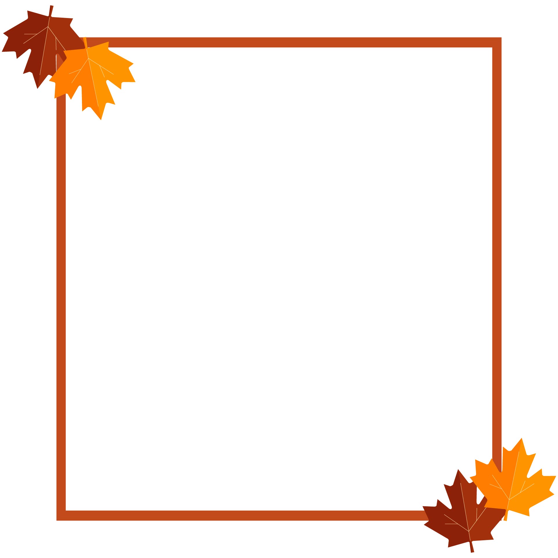 Printable Fall Border Clip Art