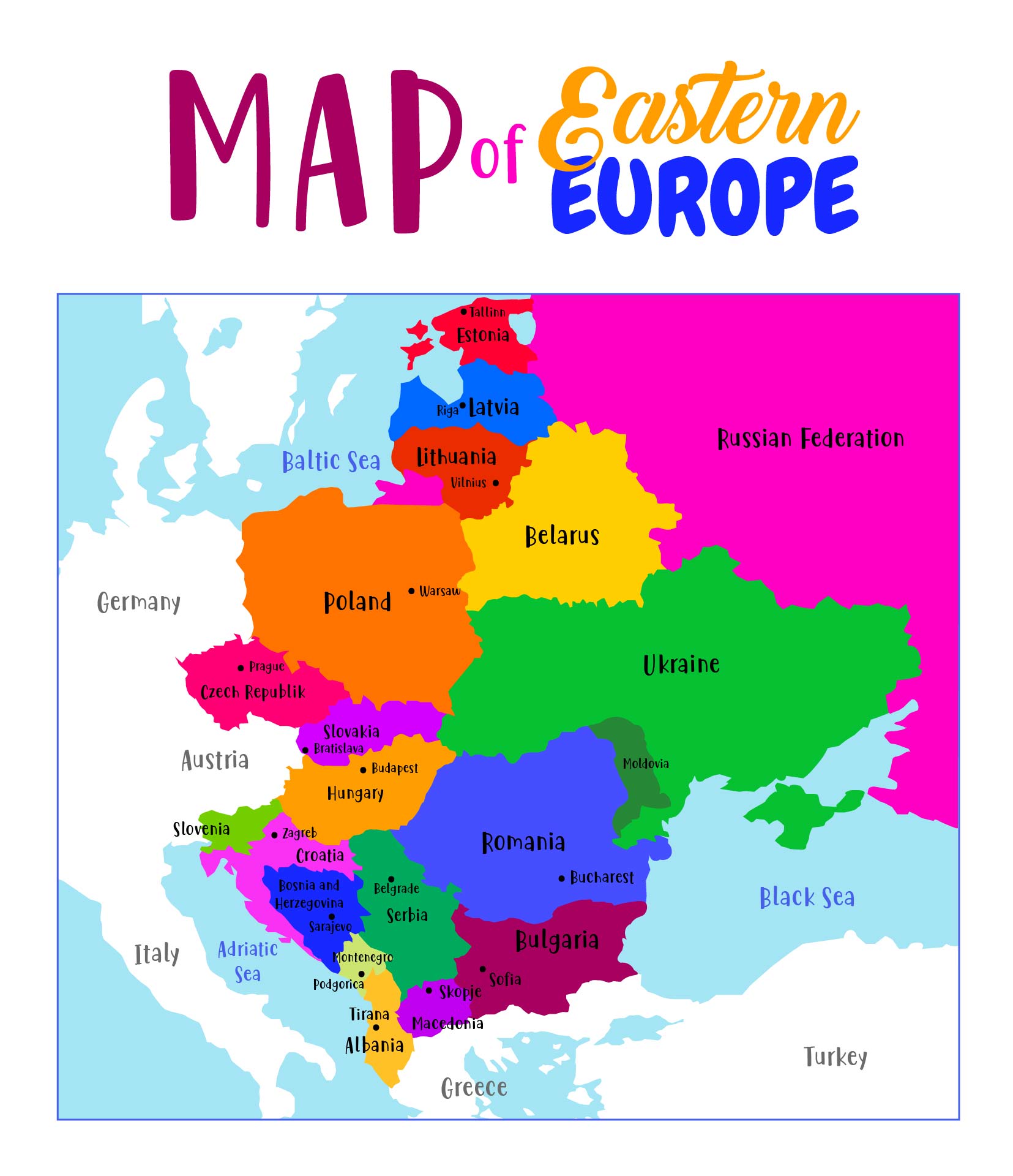 Europe Map with Countries Names