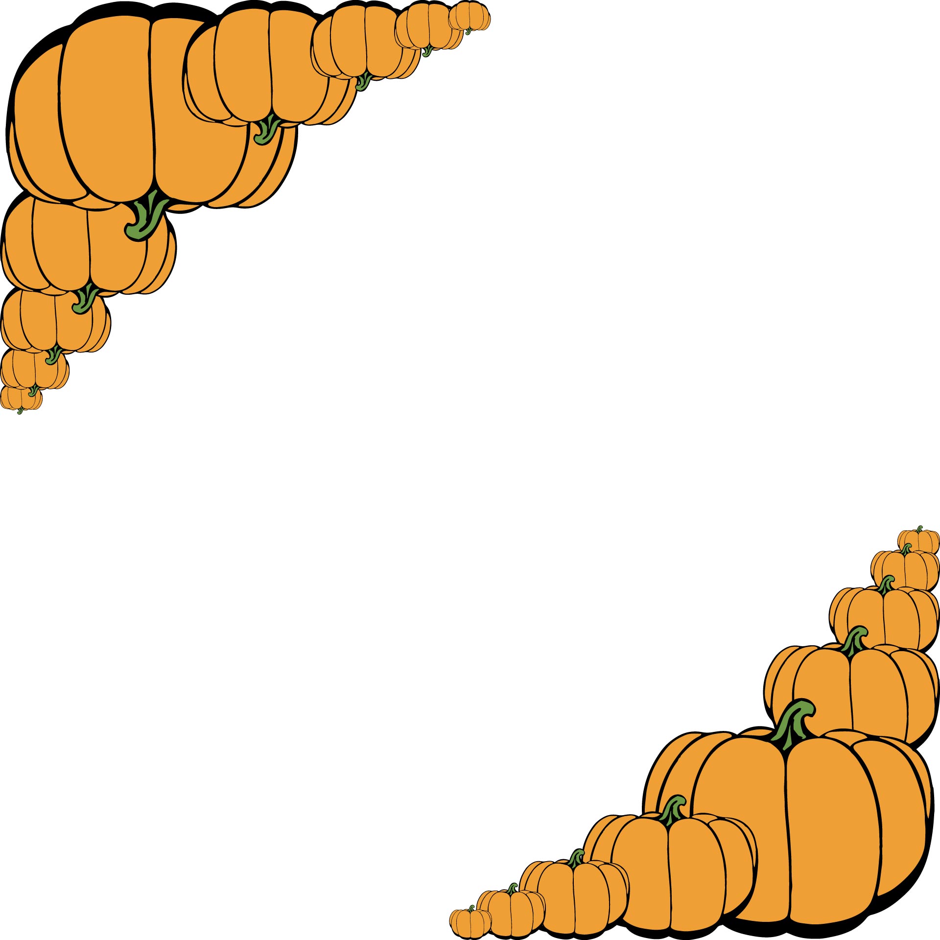 Fall Pumpkin Border Clip Art Free