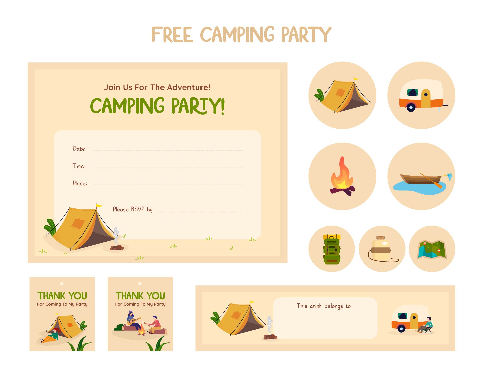 Camping Party Printables