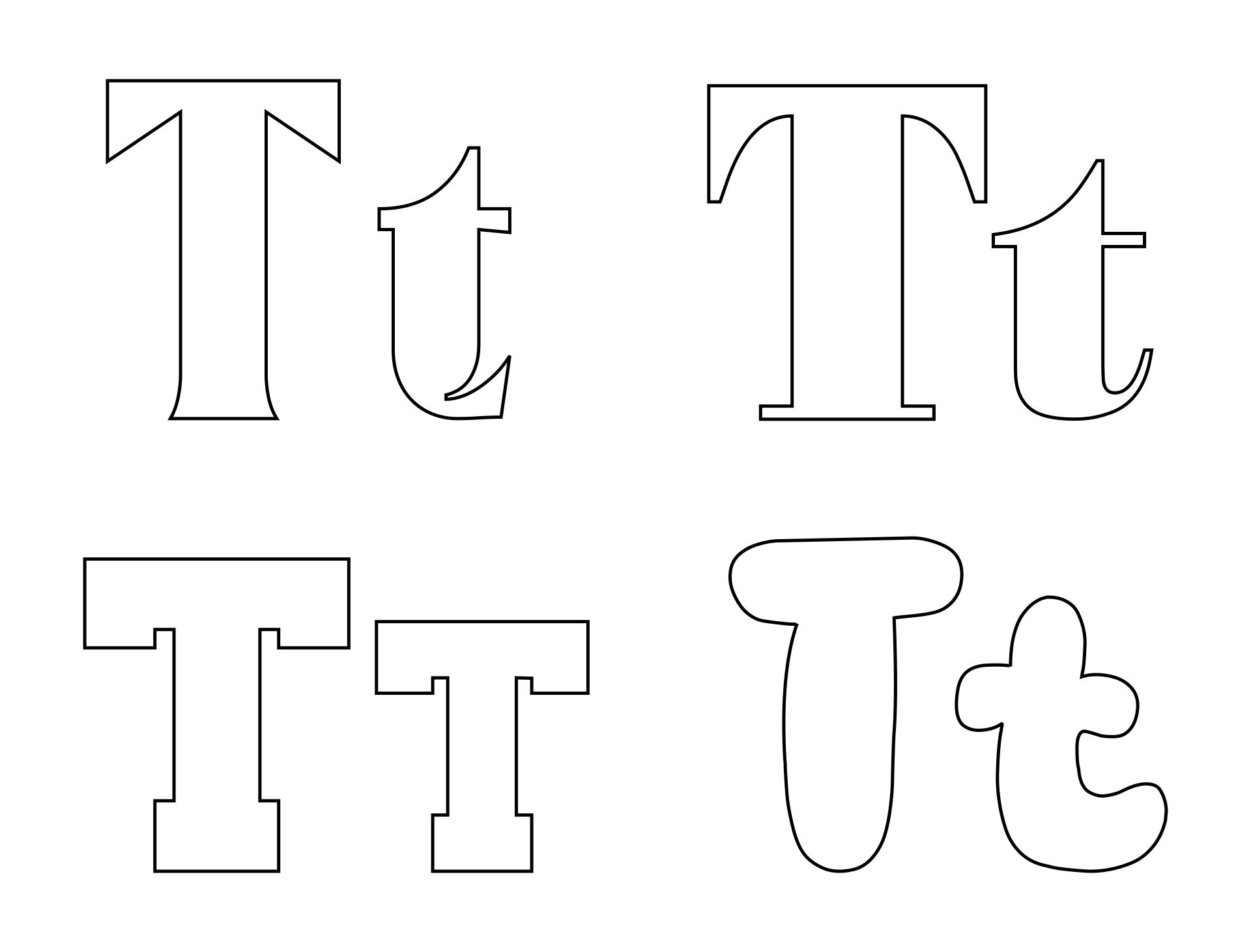 Printable Alphabet Letters T