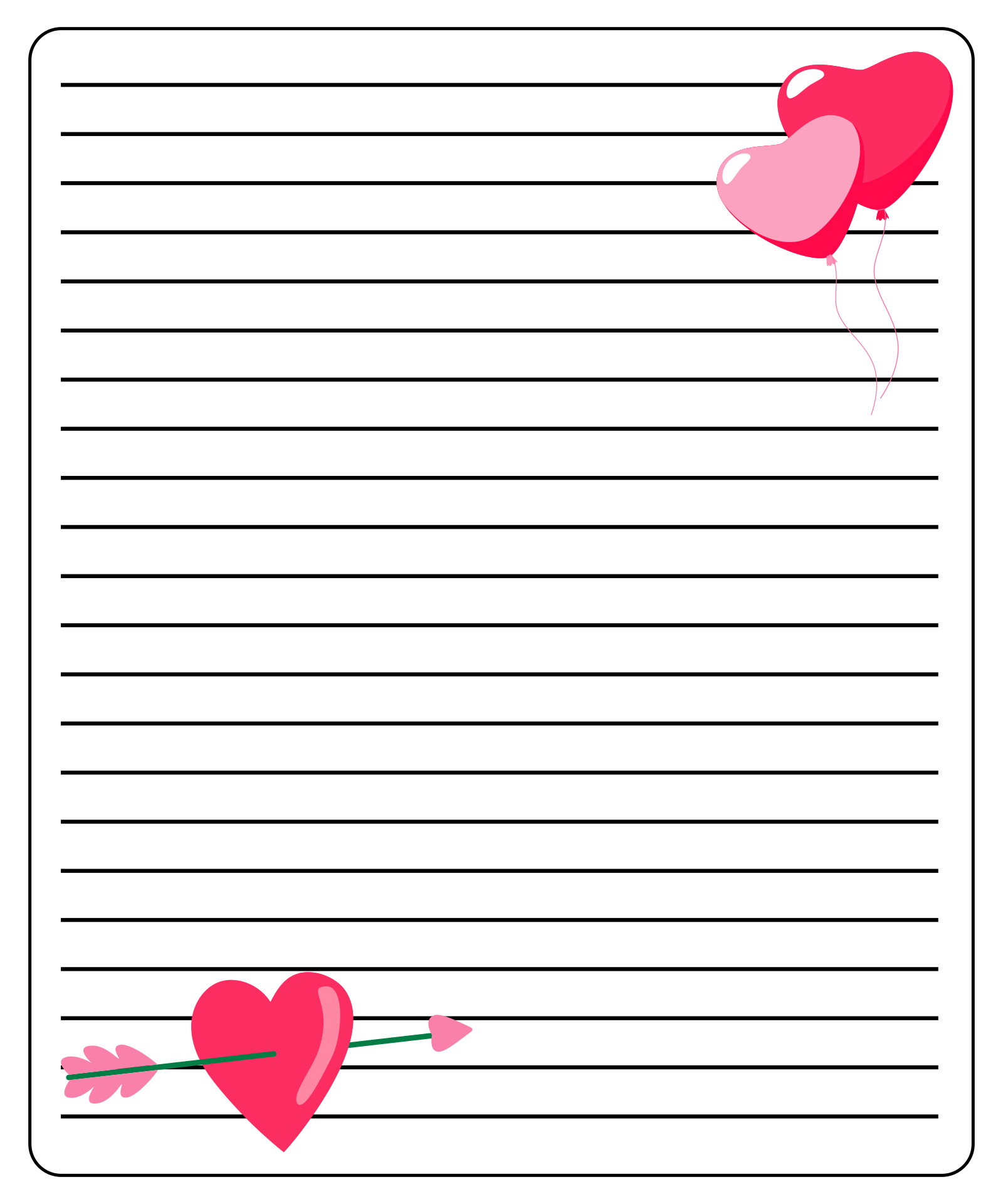 Valentines Letter Template Printable Word Searches Valentines Letter Template Printable Word Searches