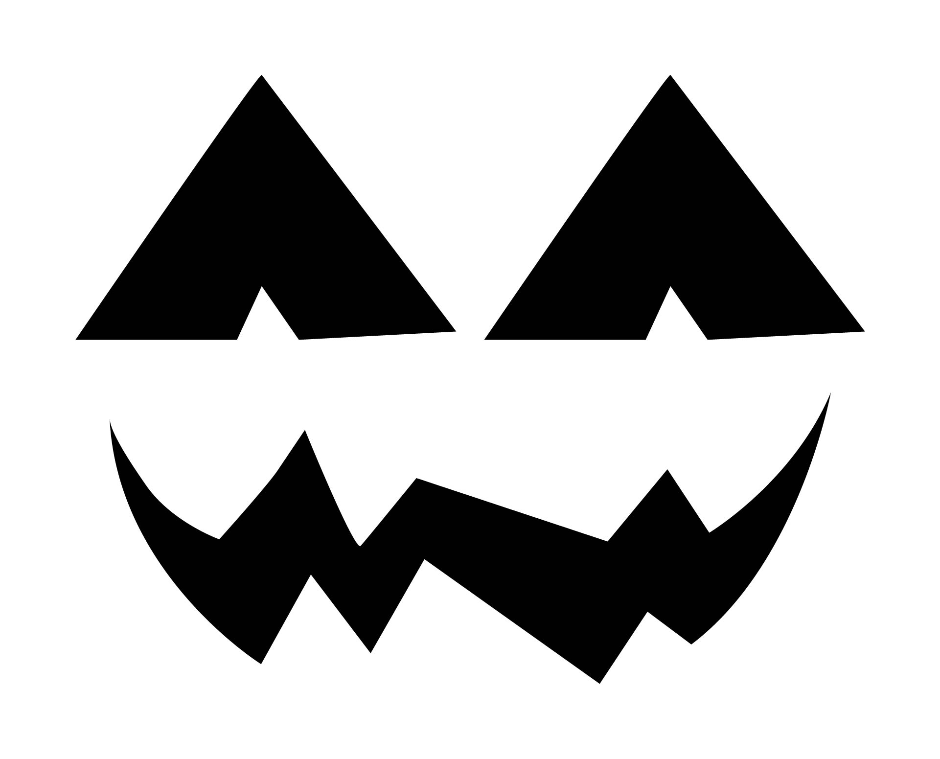 Pumpkin Face Stencil Template Printable