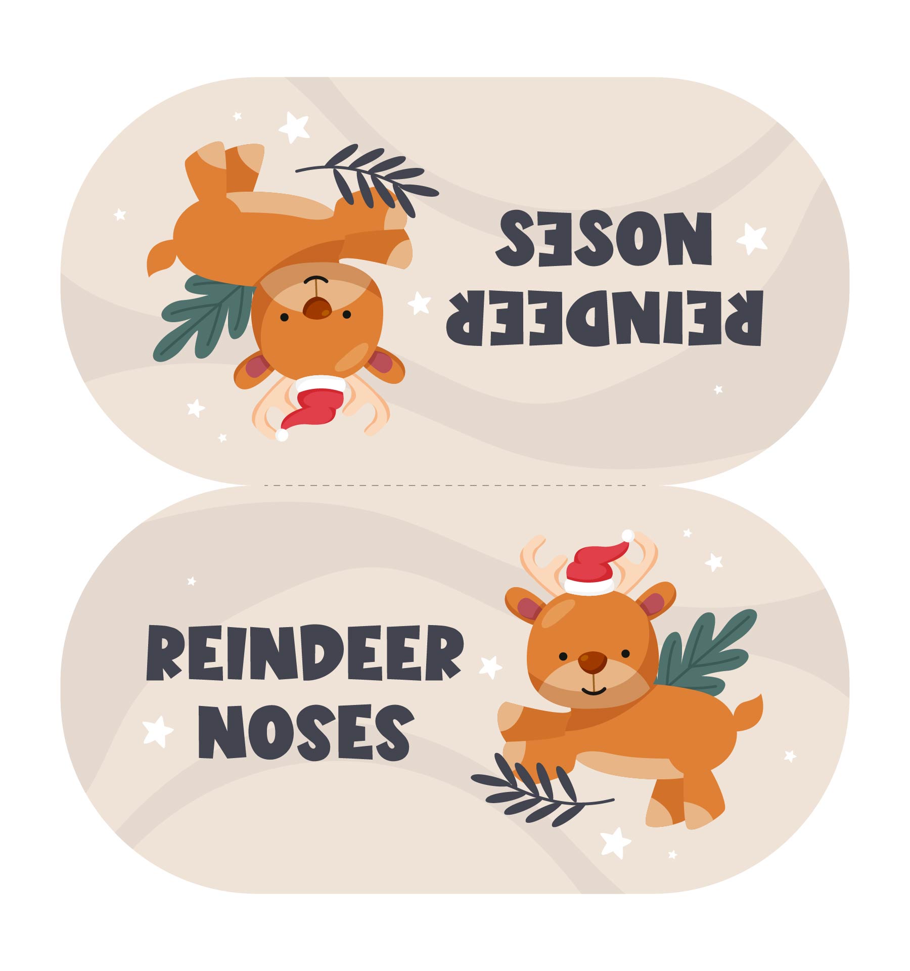 Reindeer Noses Bag Toppers