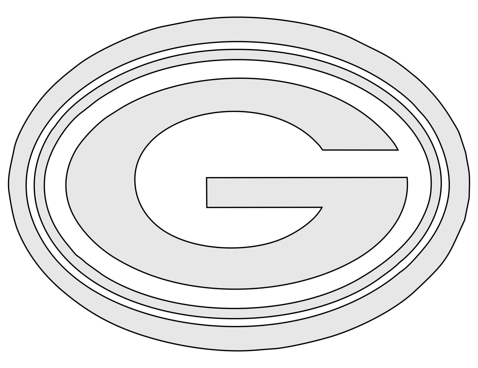 Green Bay Packers Logo Stencil Green Bay Packers Football Team 8 5 X